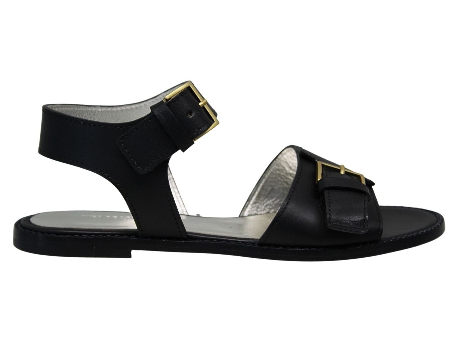 Sandalias negras con hebilla