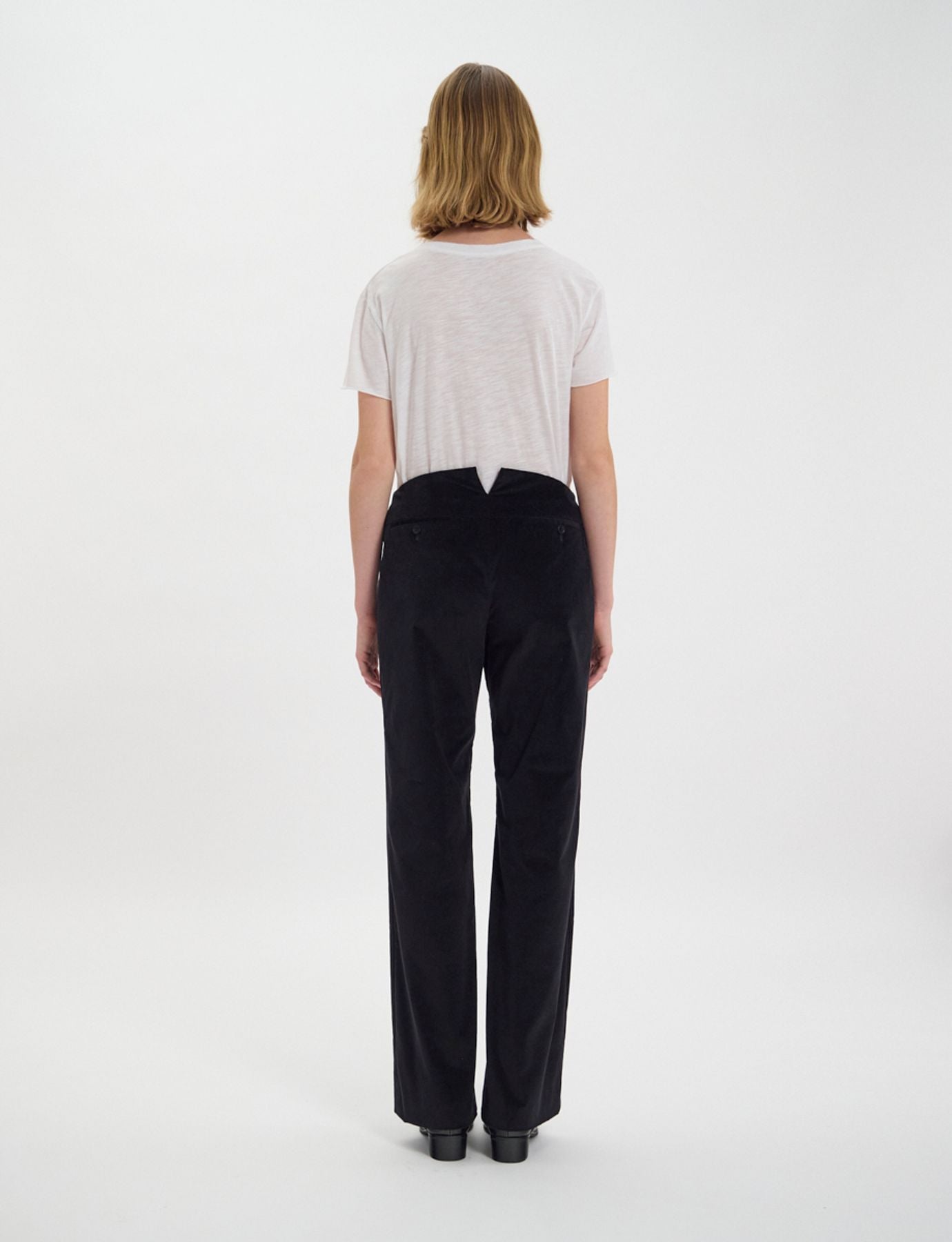 Gabriel trousers in smooth black velvet