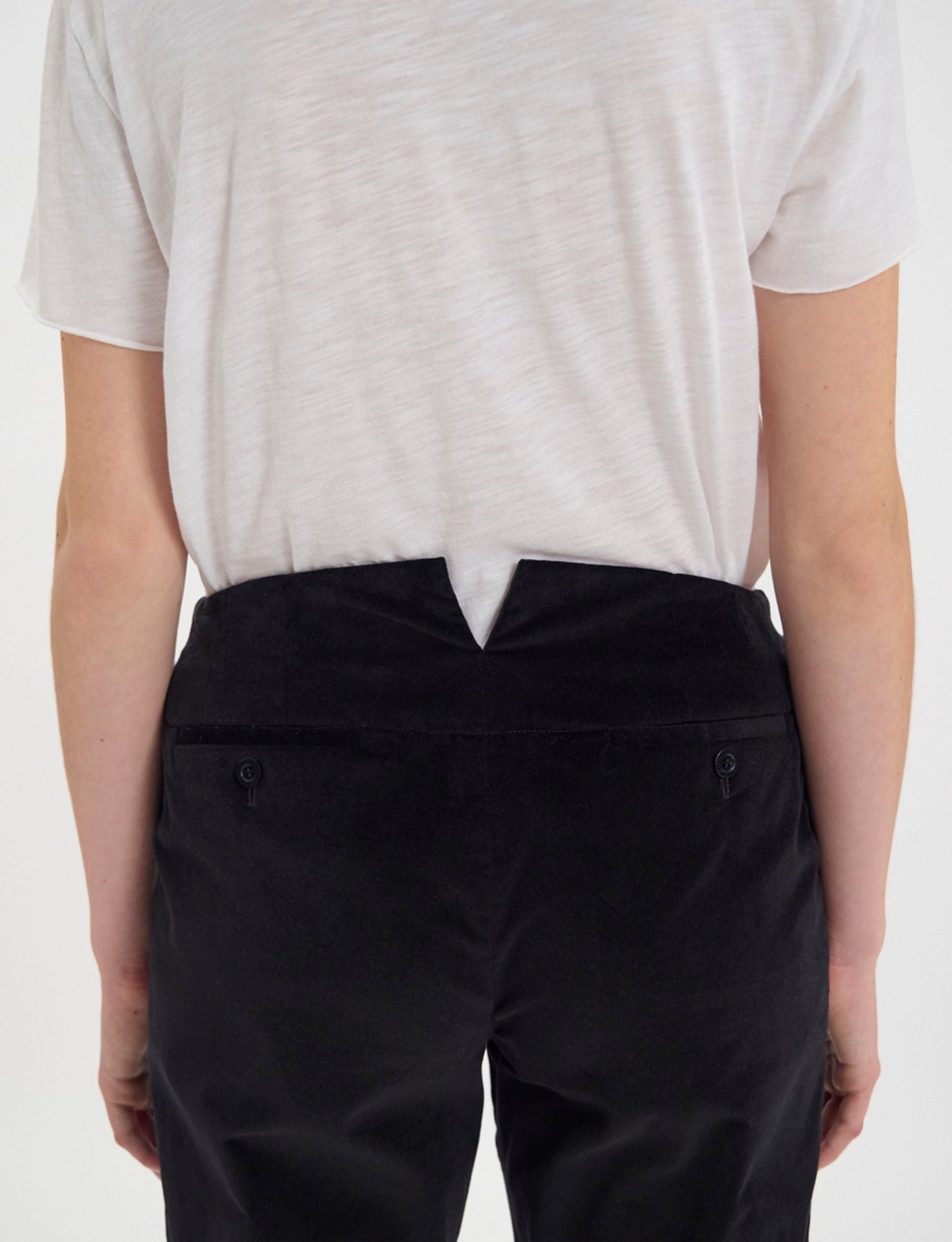 Gabriel trousers in smooth black velvet
