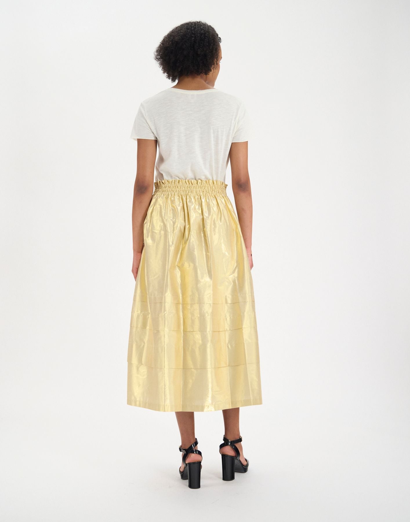 Héloïse long skirt in gold