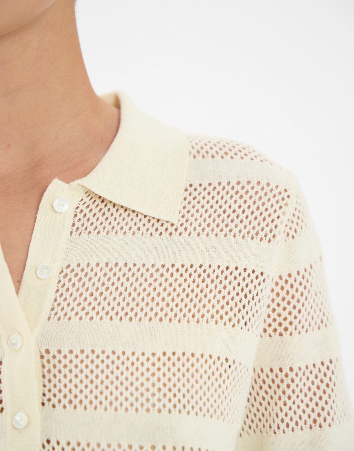 Simon top in ecru linen