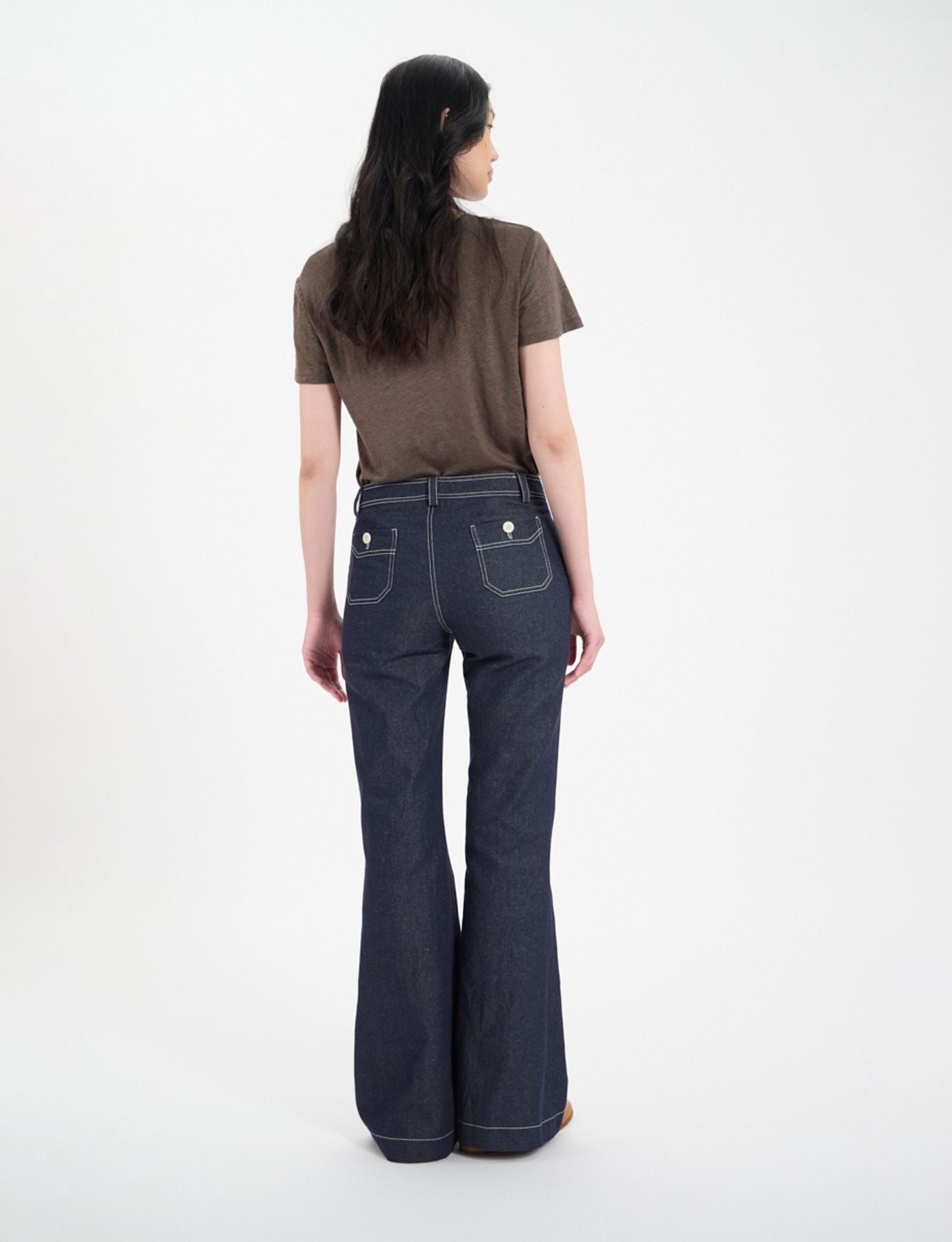 Pantalón Charlotte de algodón azul marino