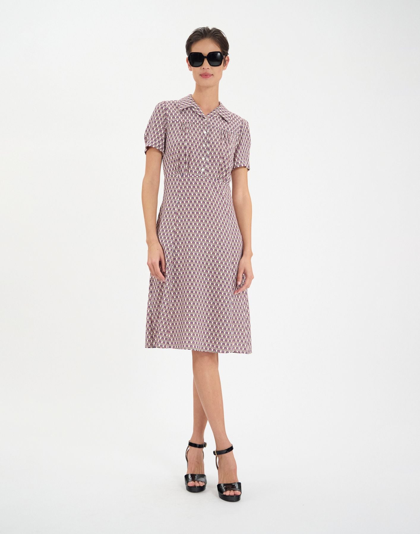Vestido Angèle hoja de roble