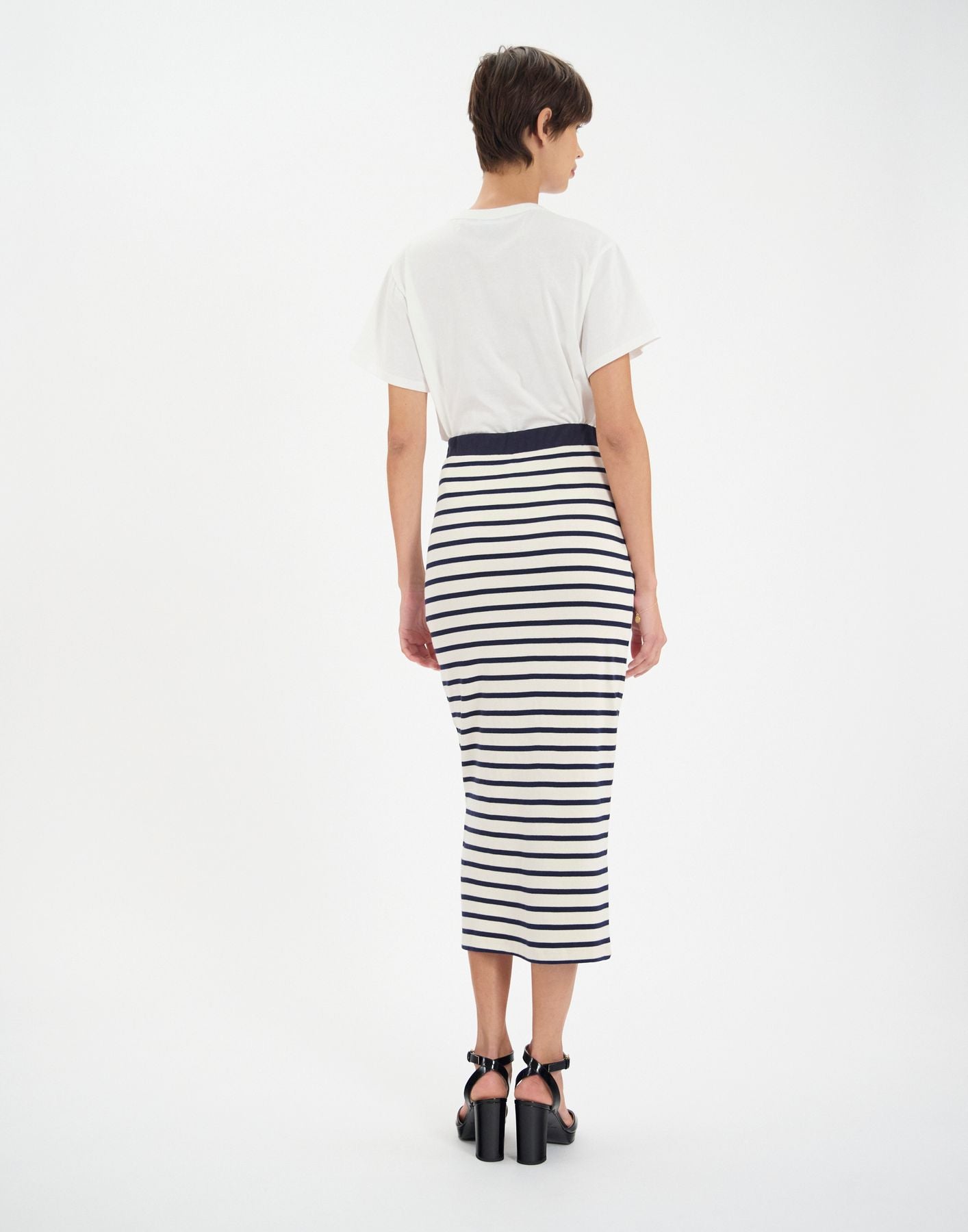 Blandine skirt in navy organic cotton