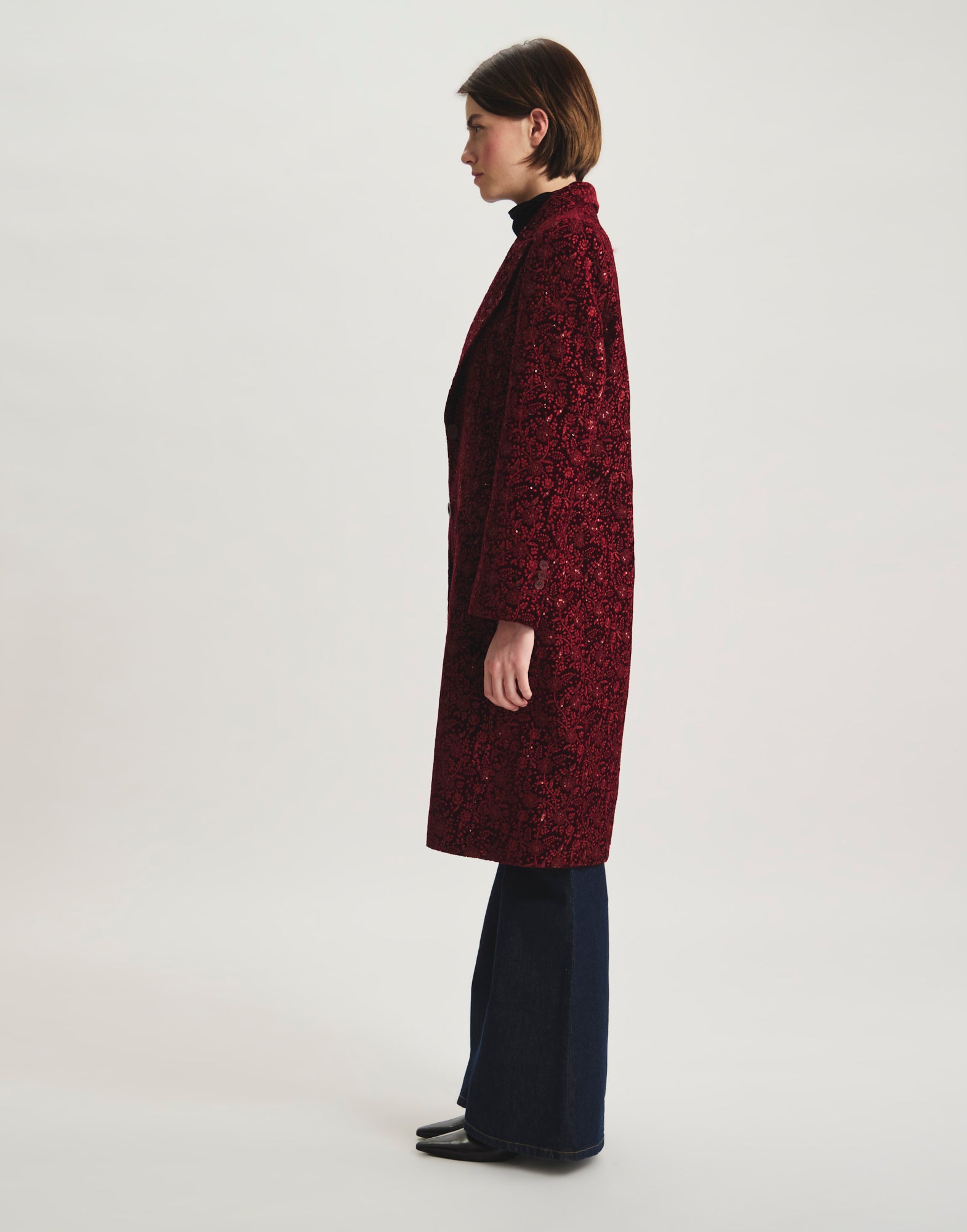Cappotto ricamato Zahee
