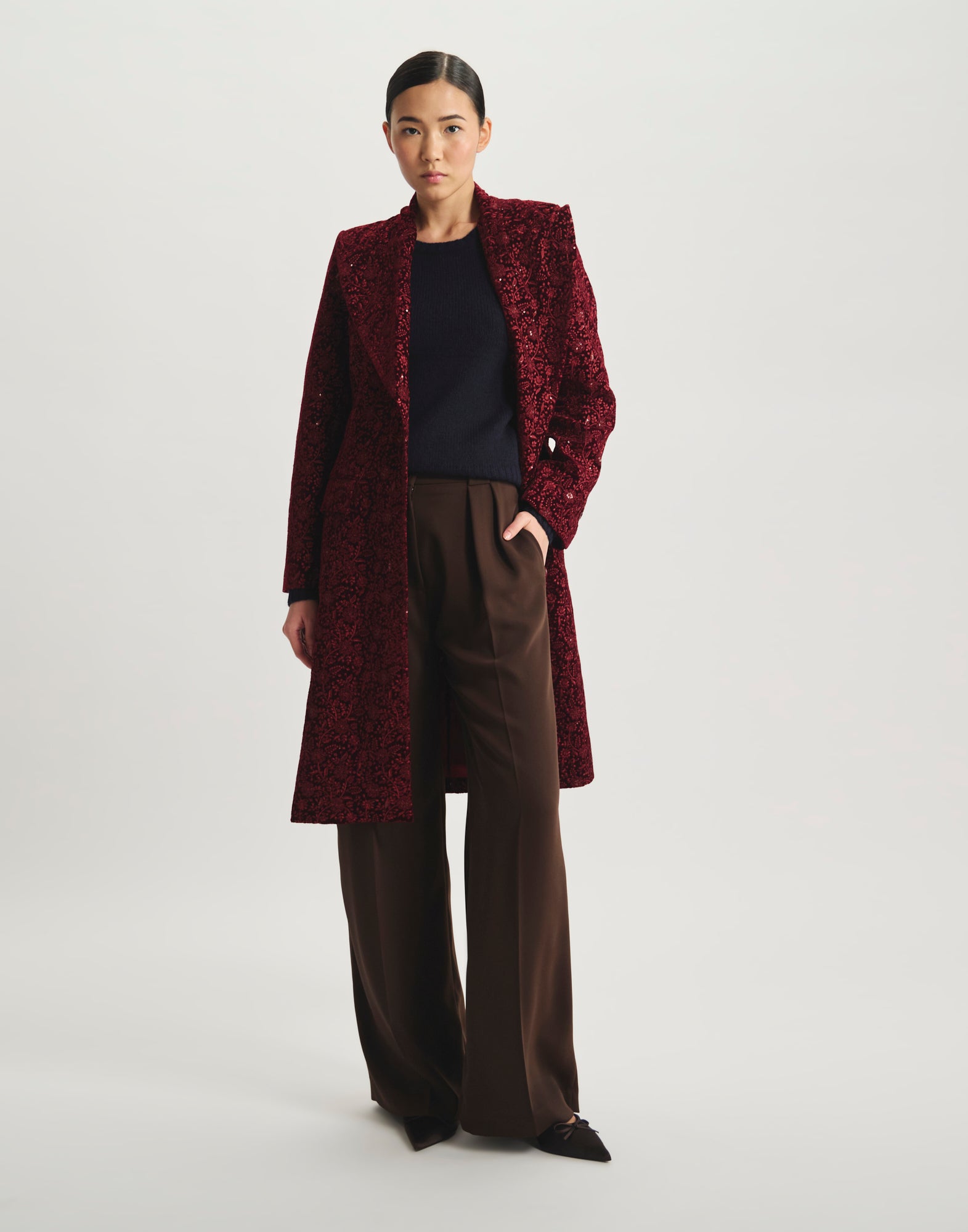 Cappotto ricamato Zahee