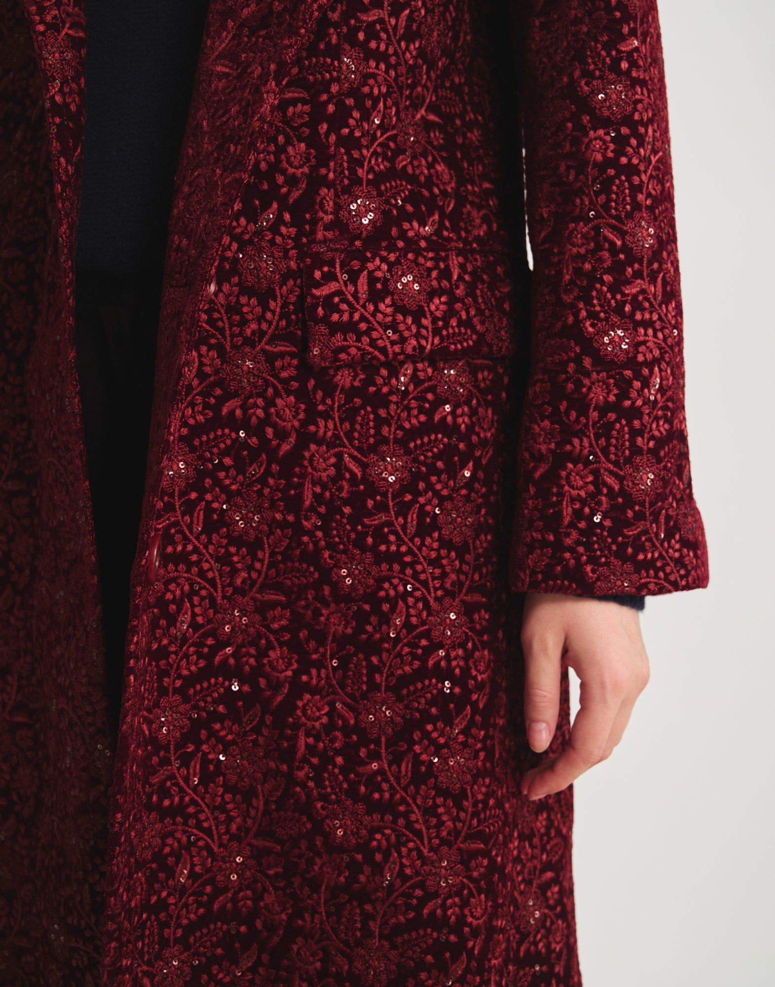 Cappotto ricamato Zahee