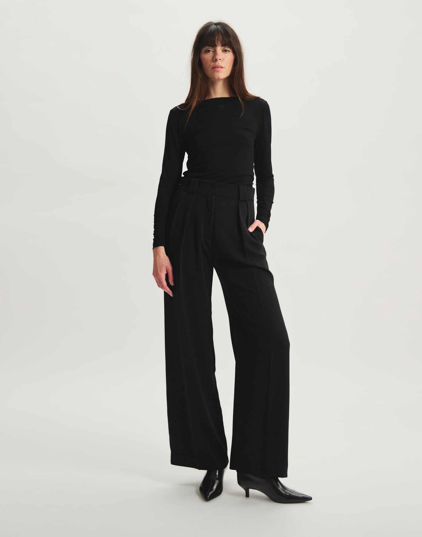 Pantaloni Marlène con pinces