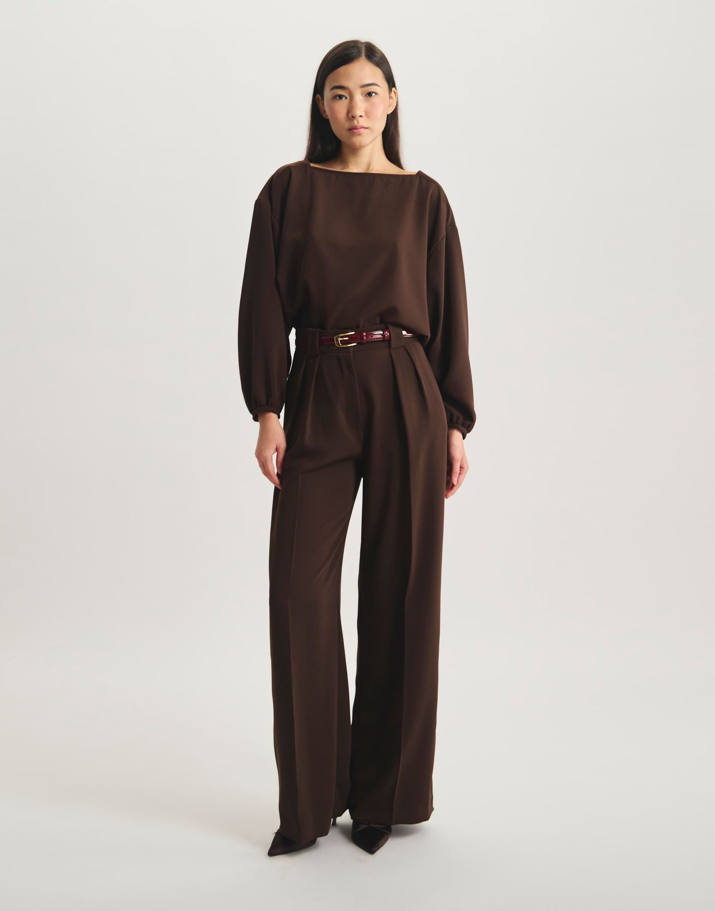 Pantaloni Marlène con pinces