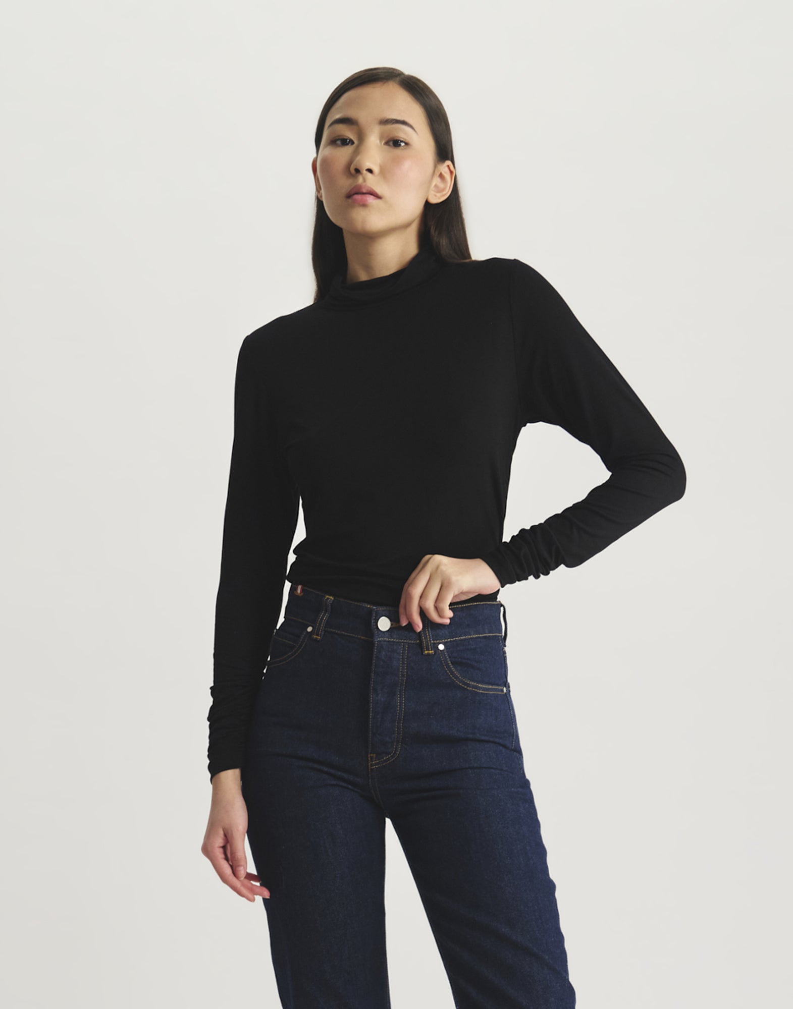 Mireille turtleneck top in viscose