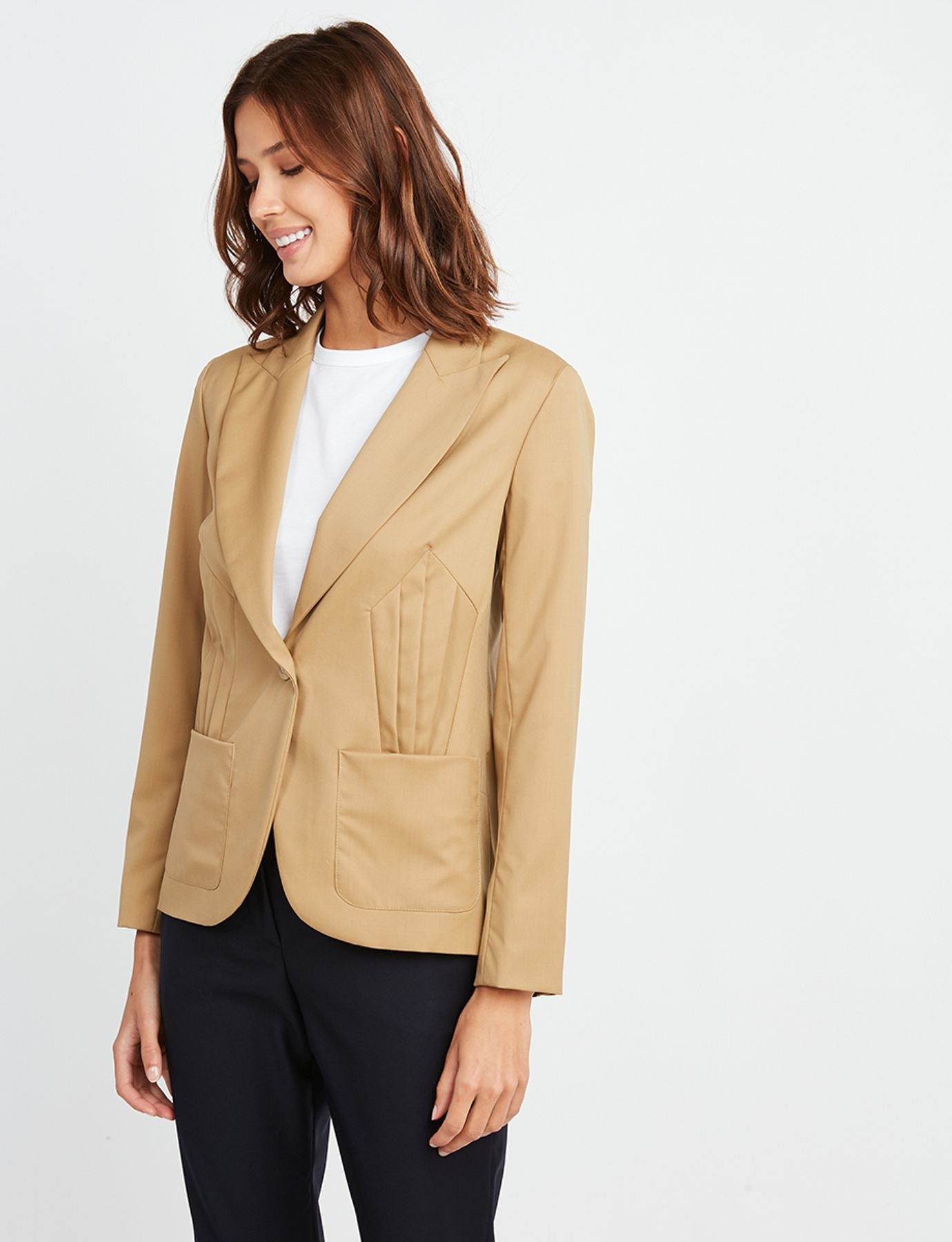 Chaqueta camel Garance