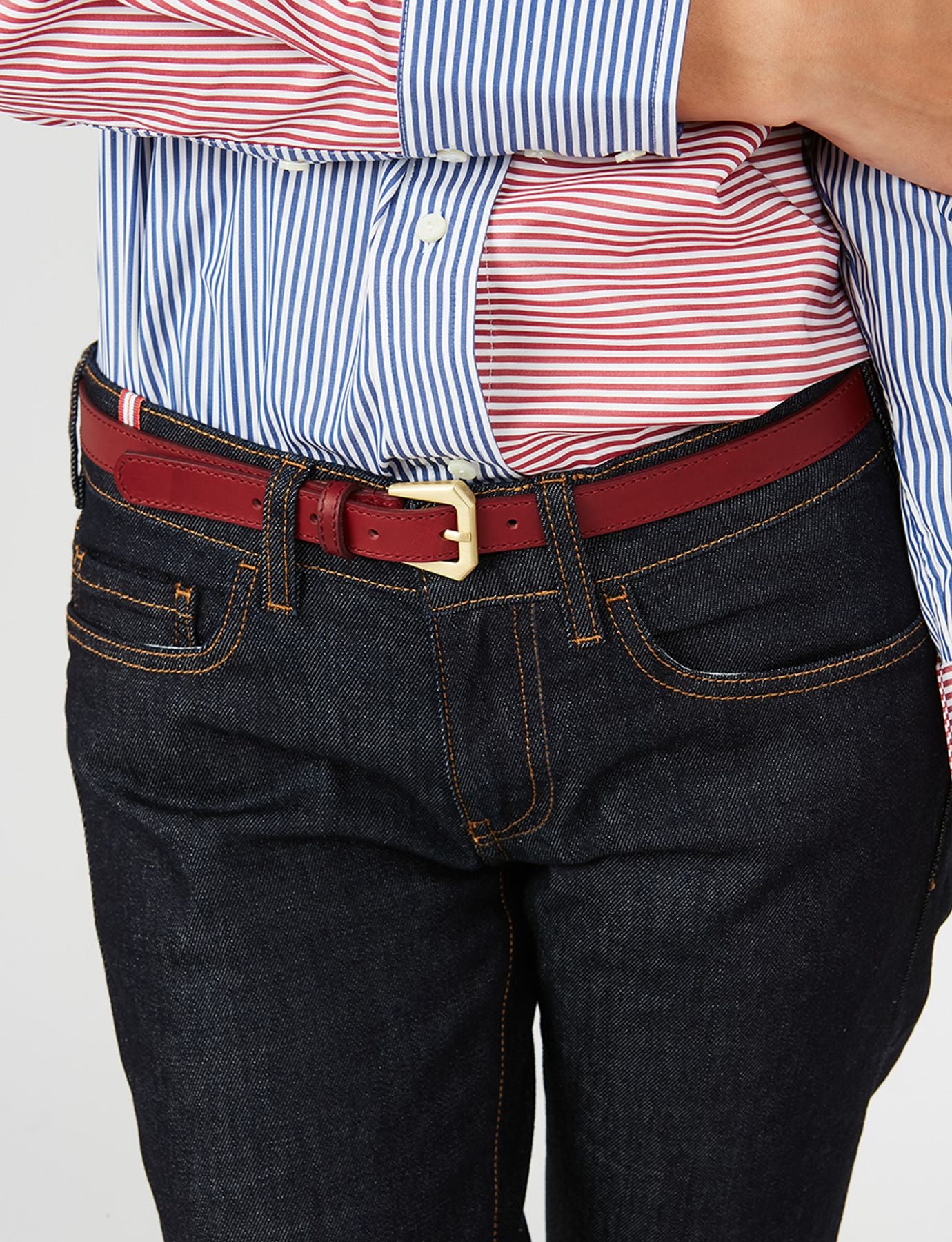 Augustine burgundy belt
