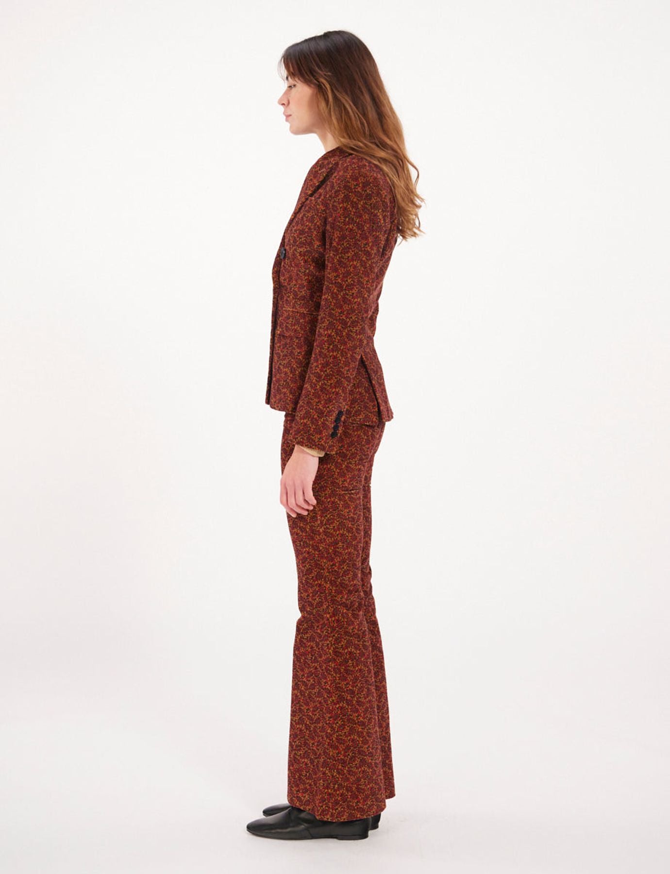 Maurice rust print blazer