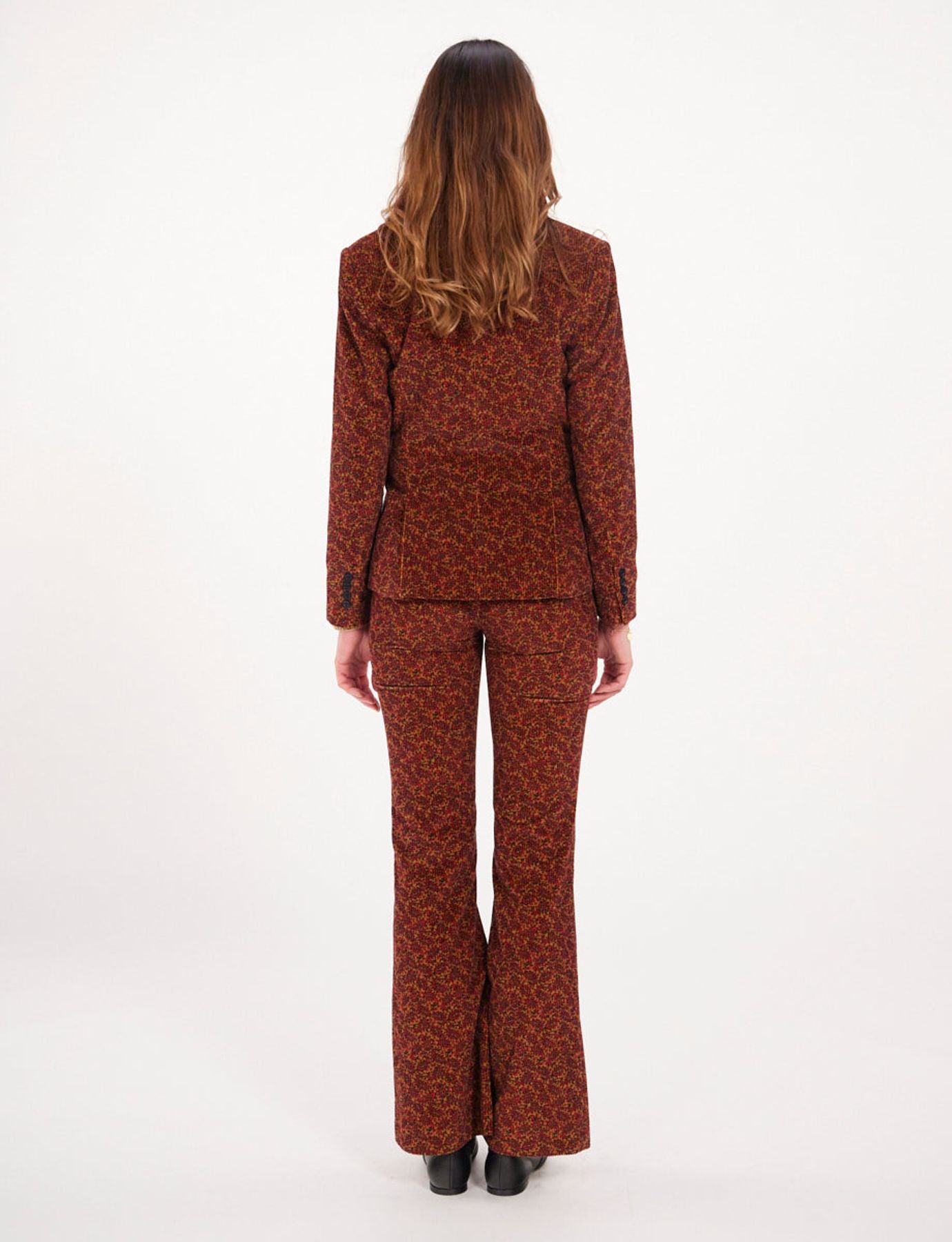Maurice rust print blazer