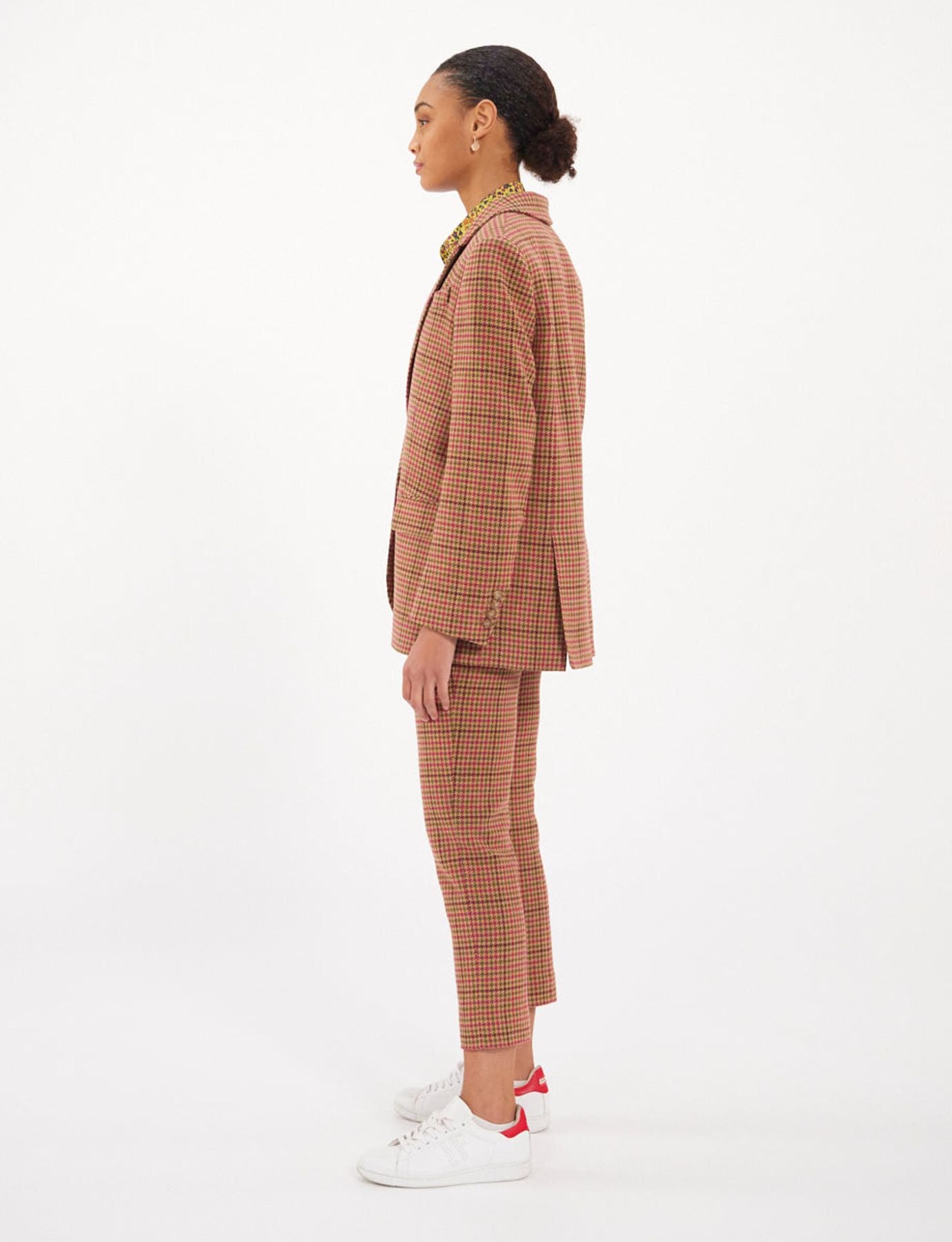 Chaqueta de lana de pata de gallo Bruna