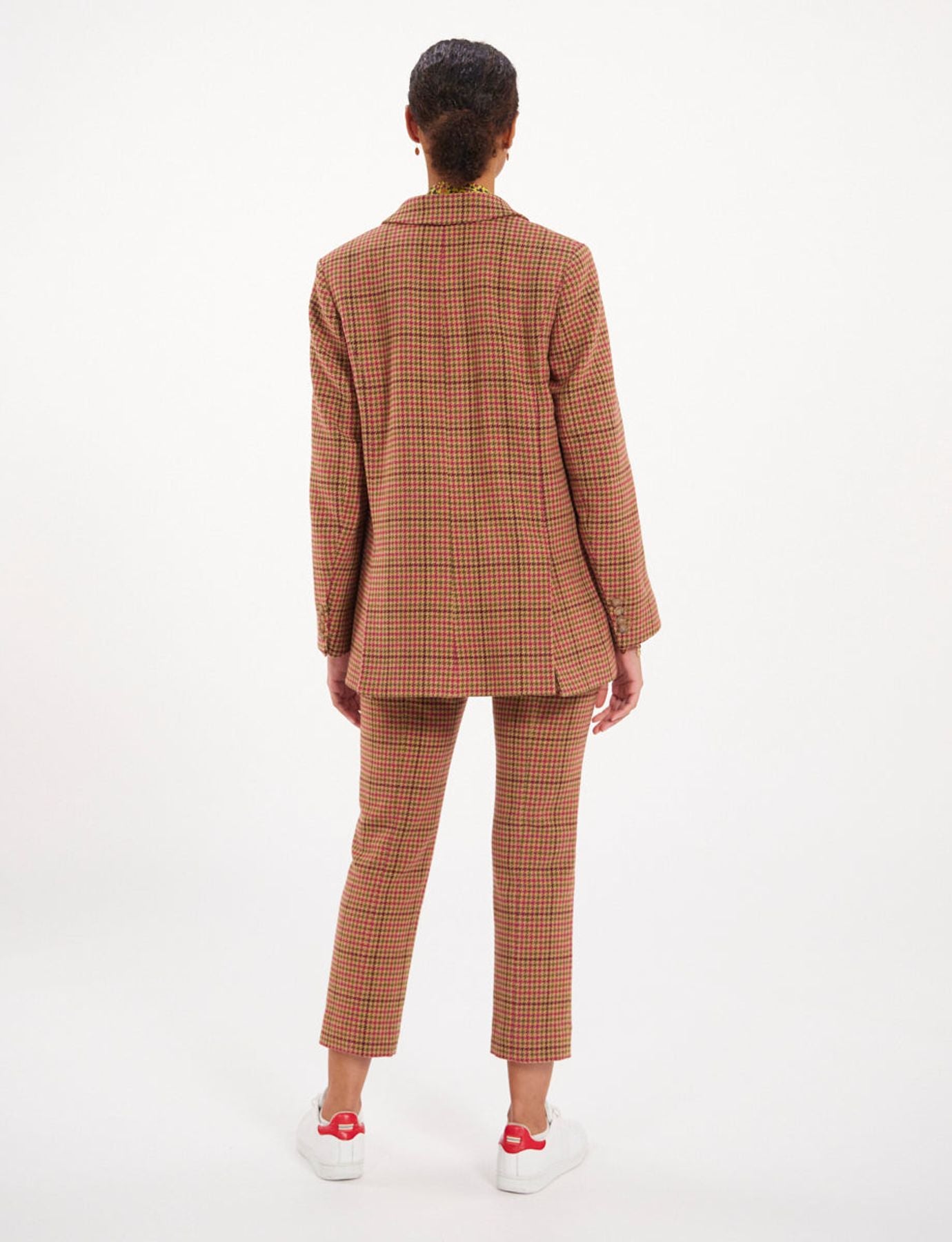 Chaqueta de lana de pata de gallo Bruna