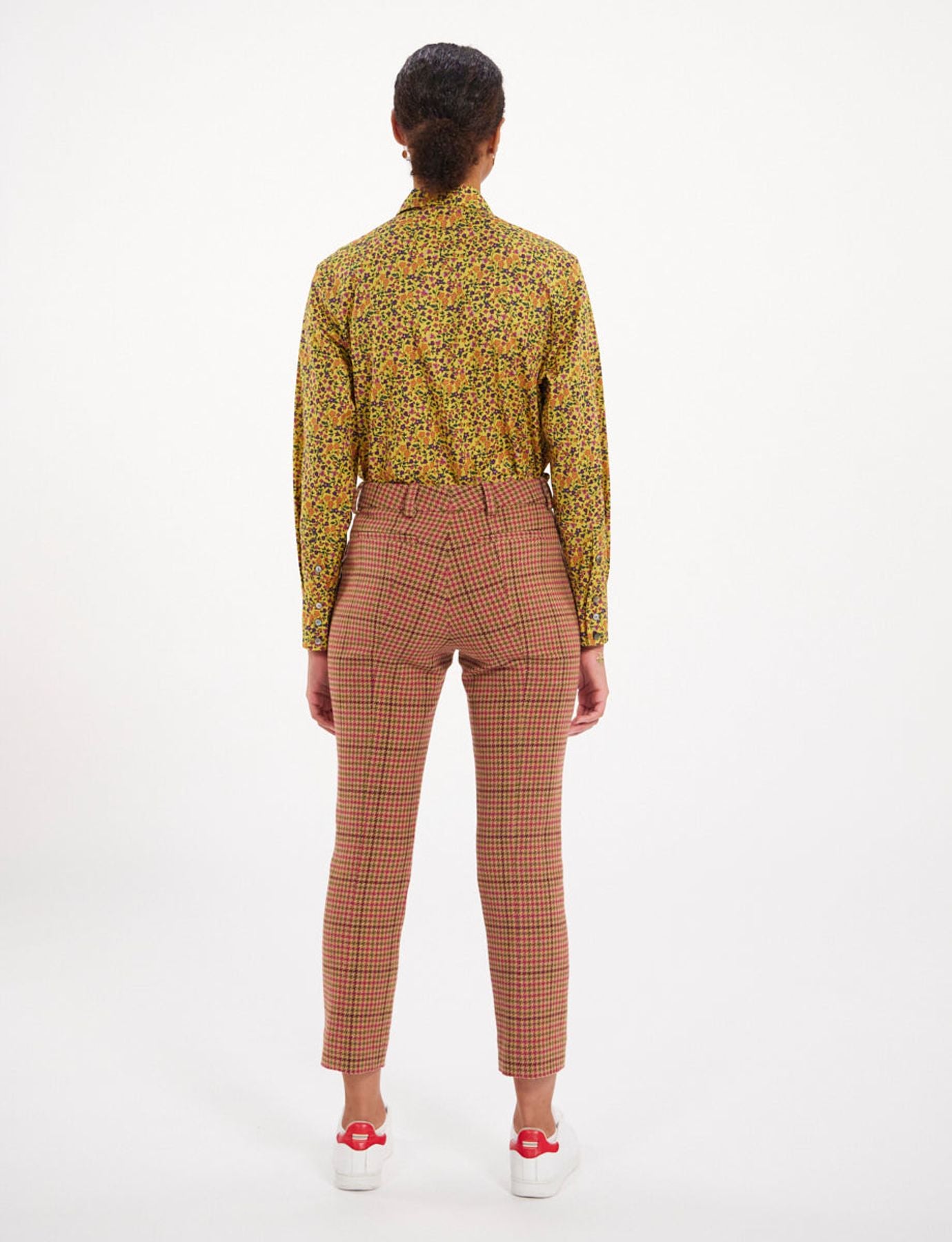 Pantalón Audrey de lana y pata de gallo