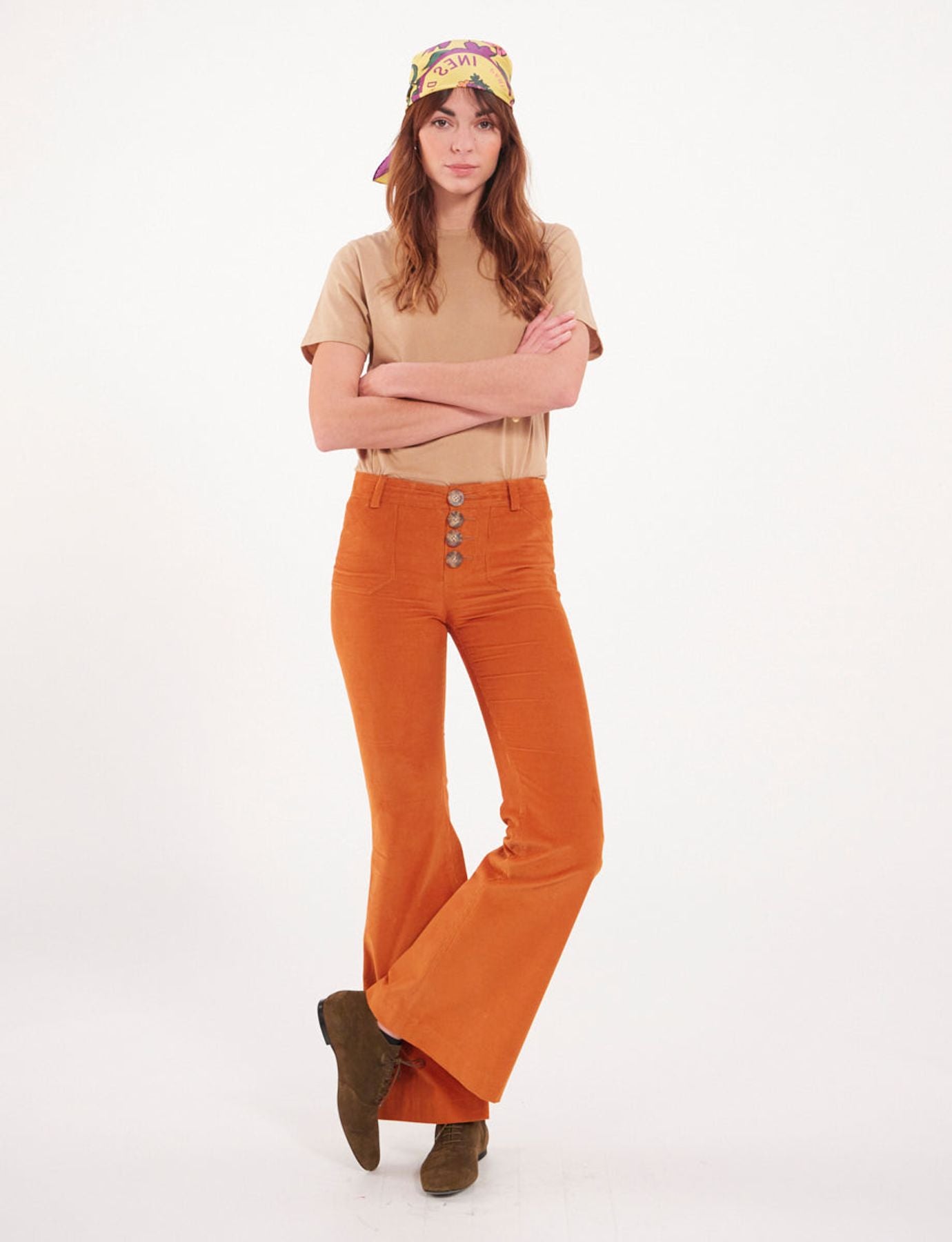 Pantalones de pana Charlotte naranja