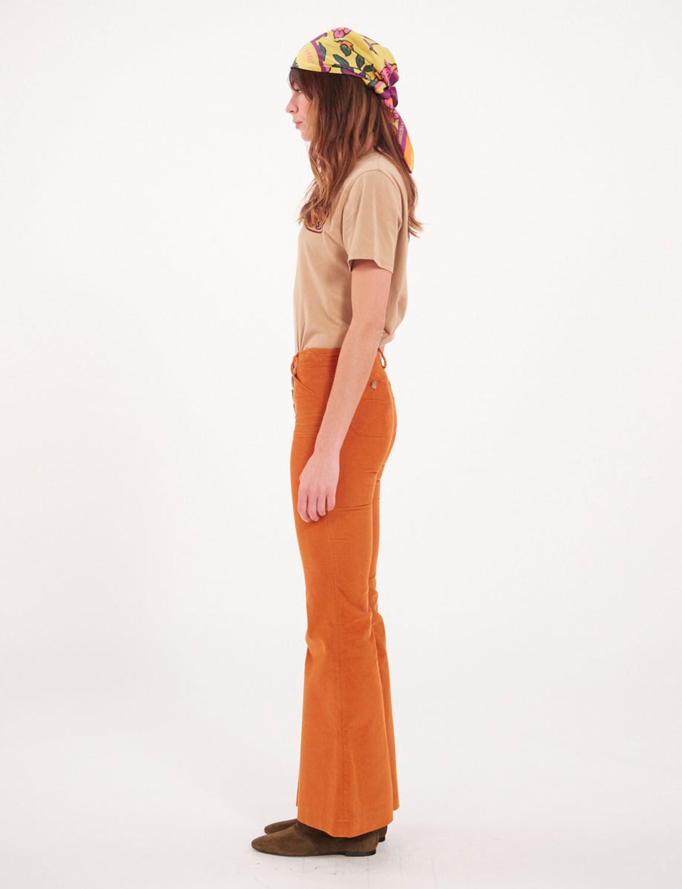 Pantalones de pana Charlotte naranja