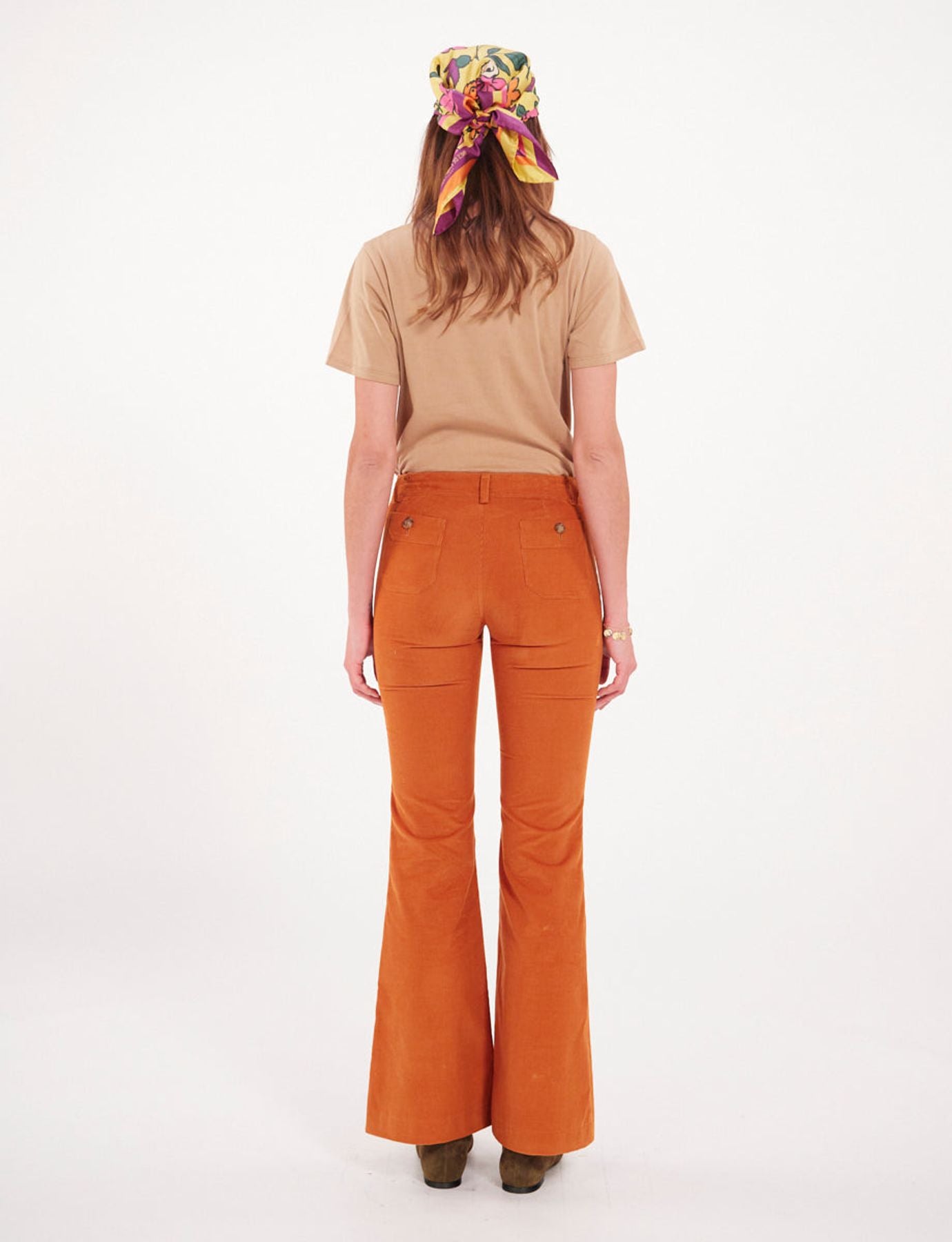 Pantalones de pana Charlotte naranja