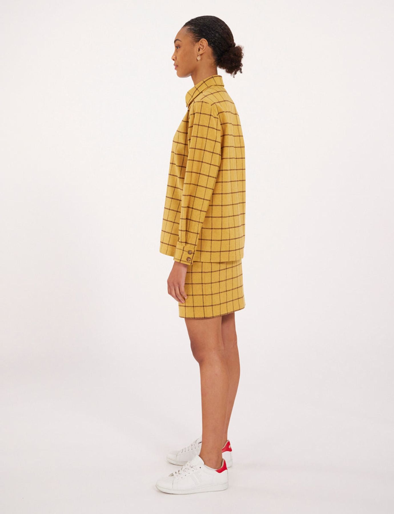 Cassia ochre check shirt