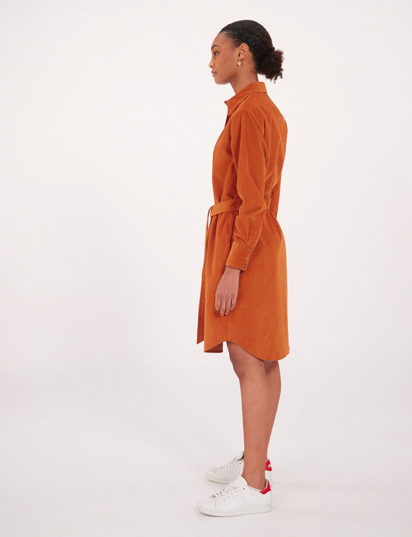 Vestido de terciopelo naranja Love