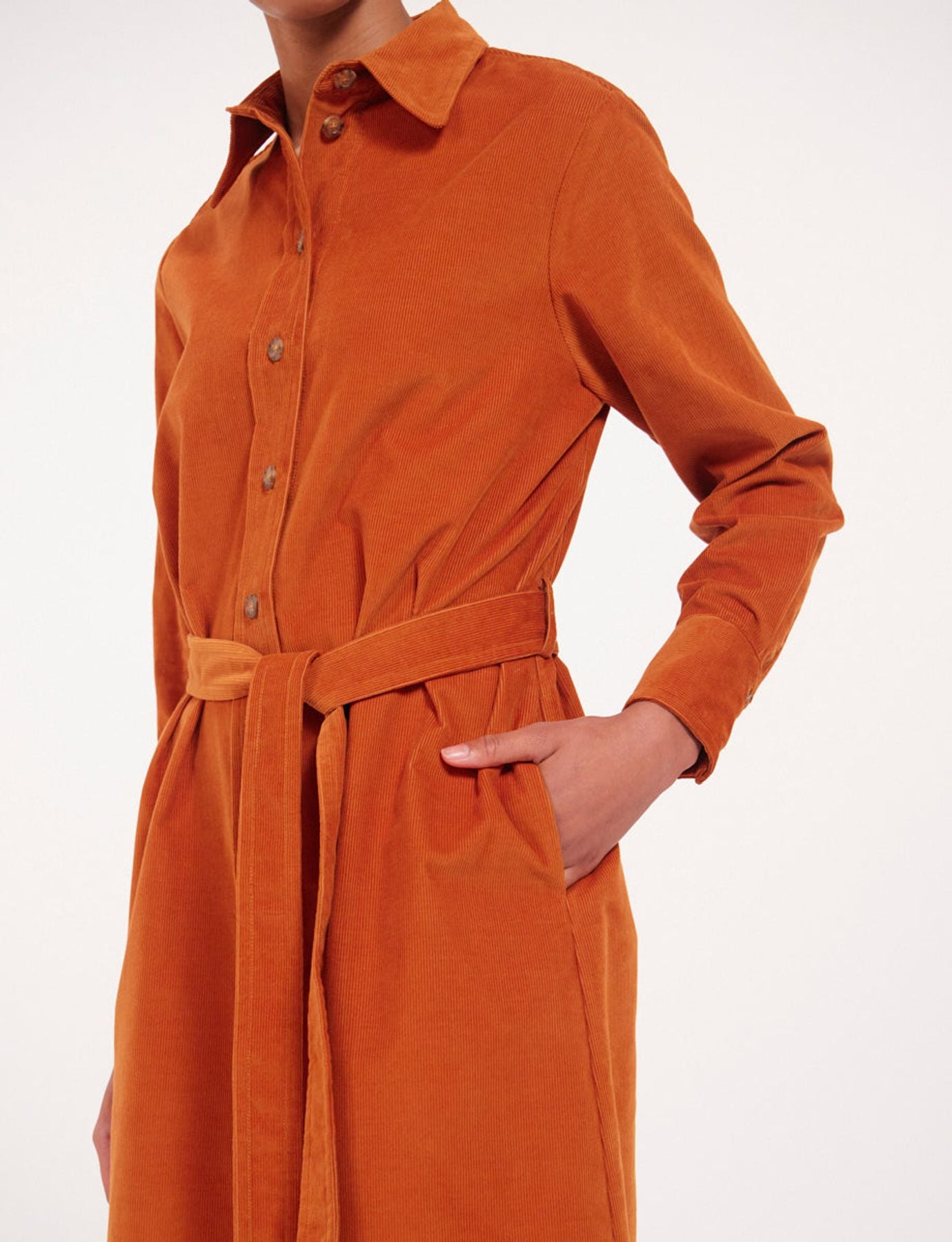 Vestido de terciopelo naranja Love