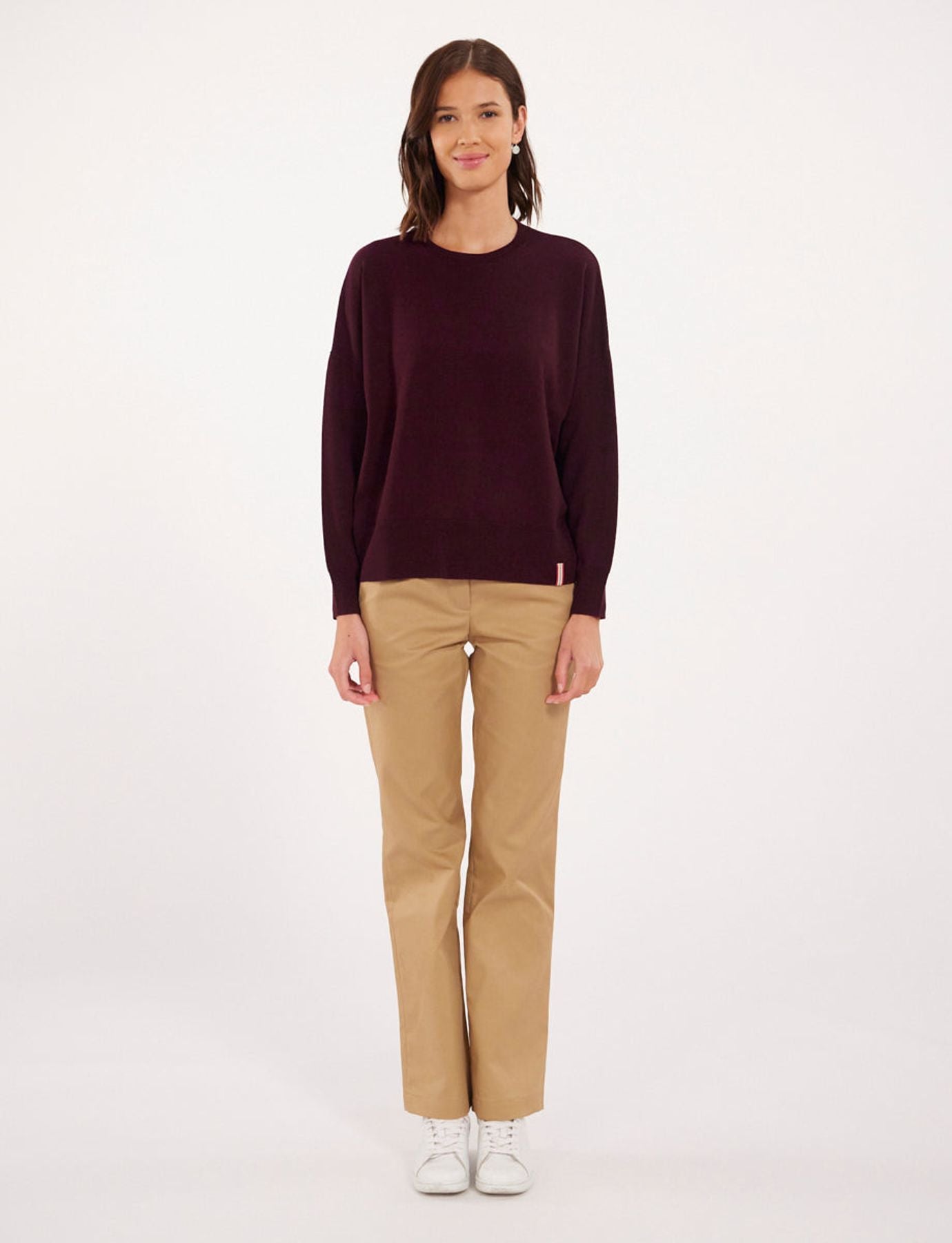 Alessia plum wool sweater
