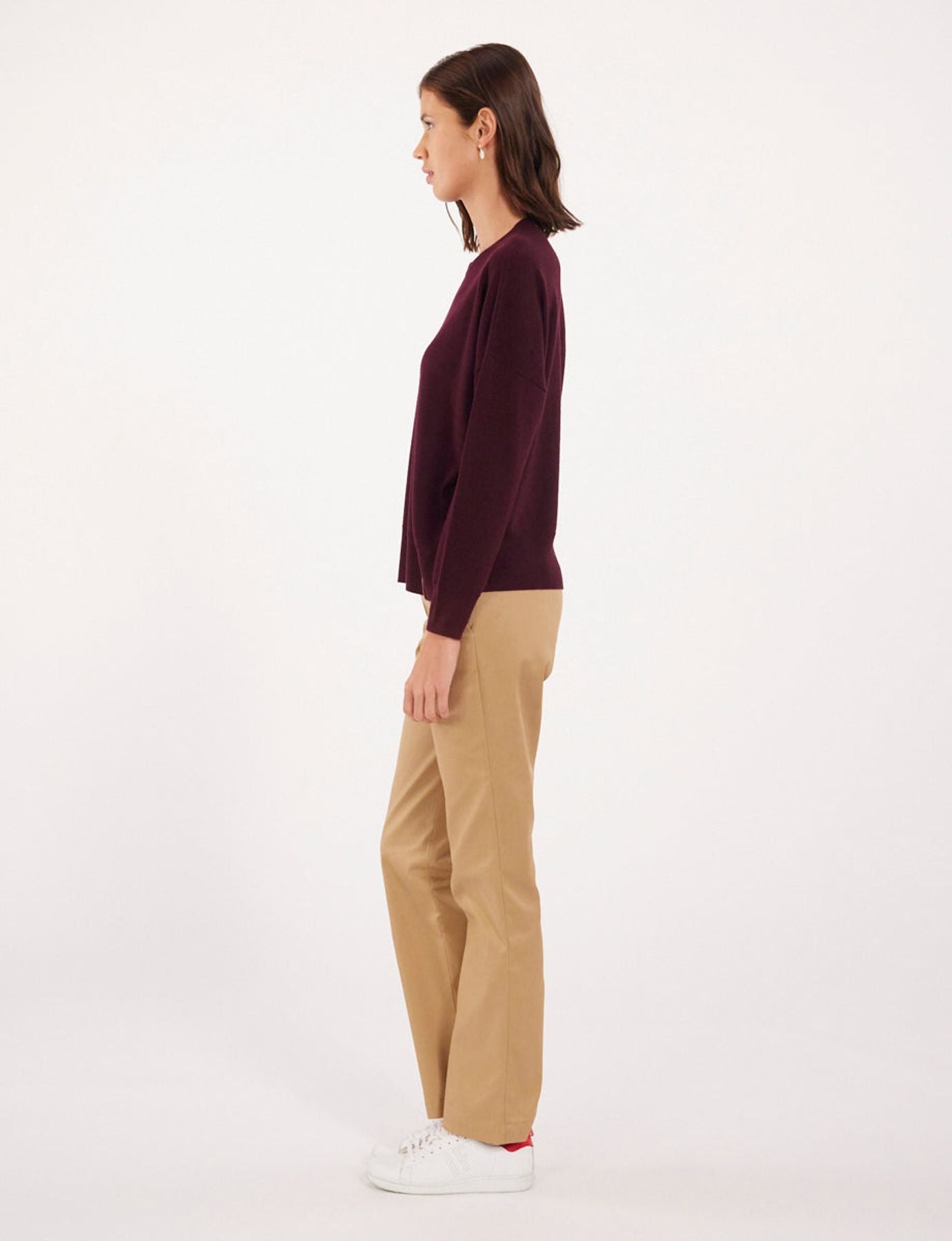 Alessia plum wool sweater