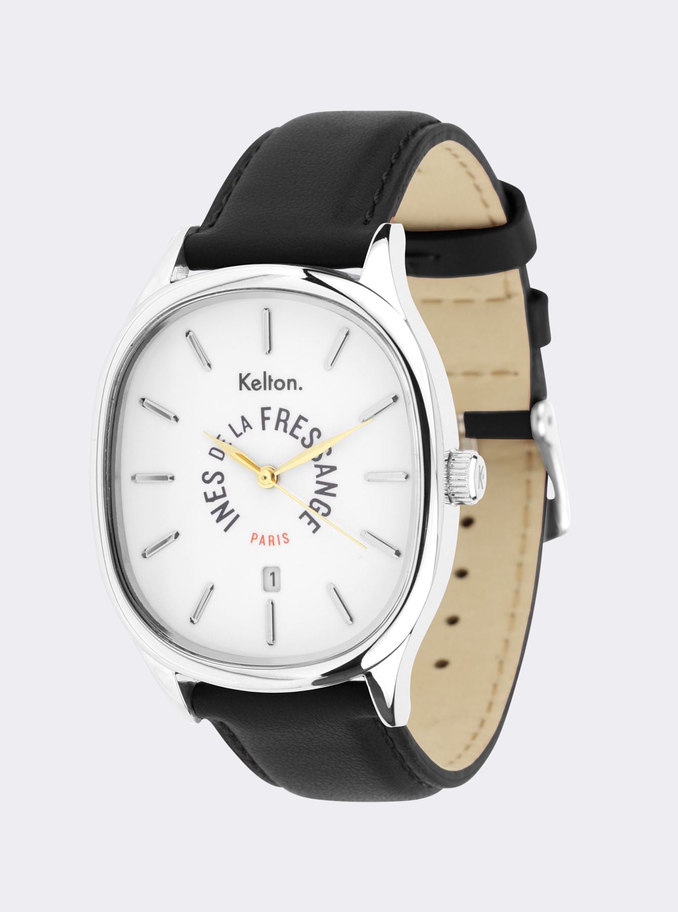 Ines de la Fressange Grande Colorama reloj negro Kelton x Paris