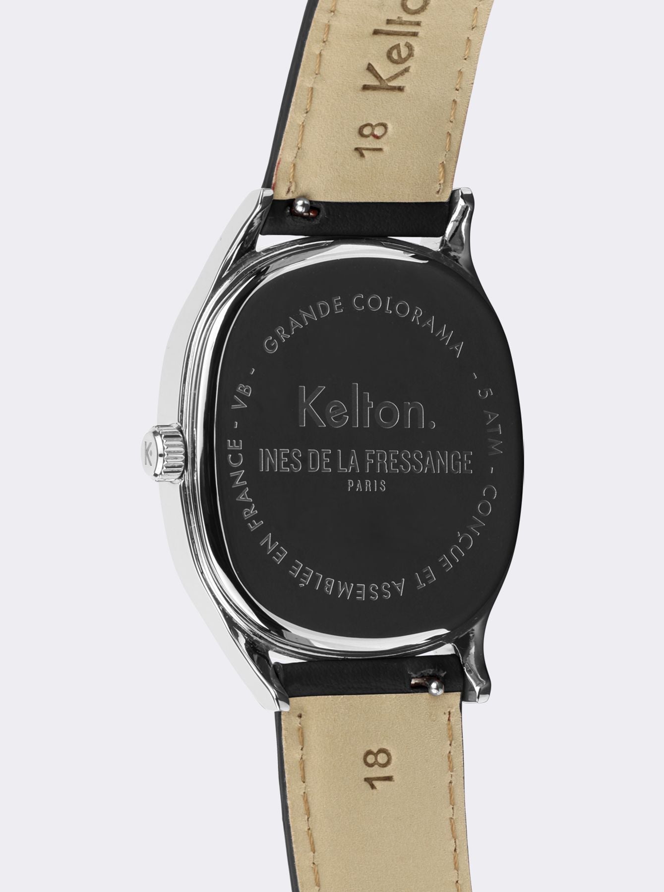 Ines de la Fressange Grande Colorama reloj negro Kelton x Paris