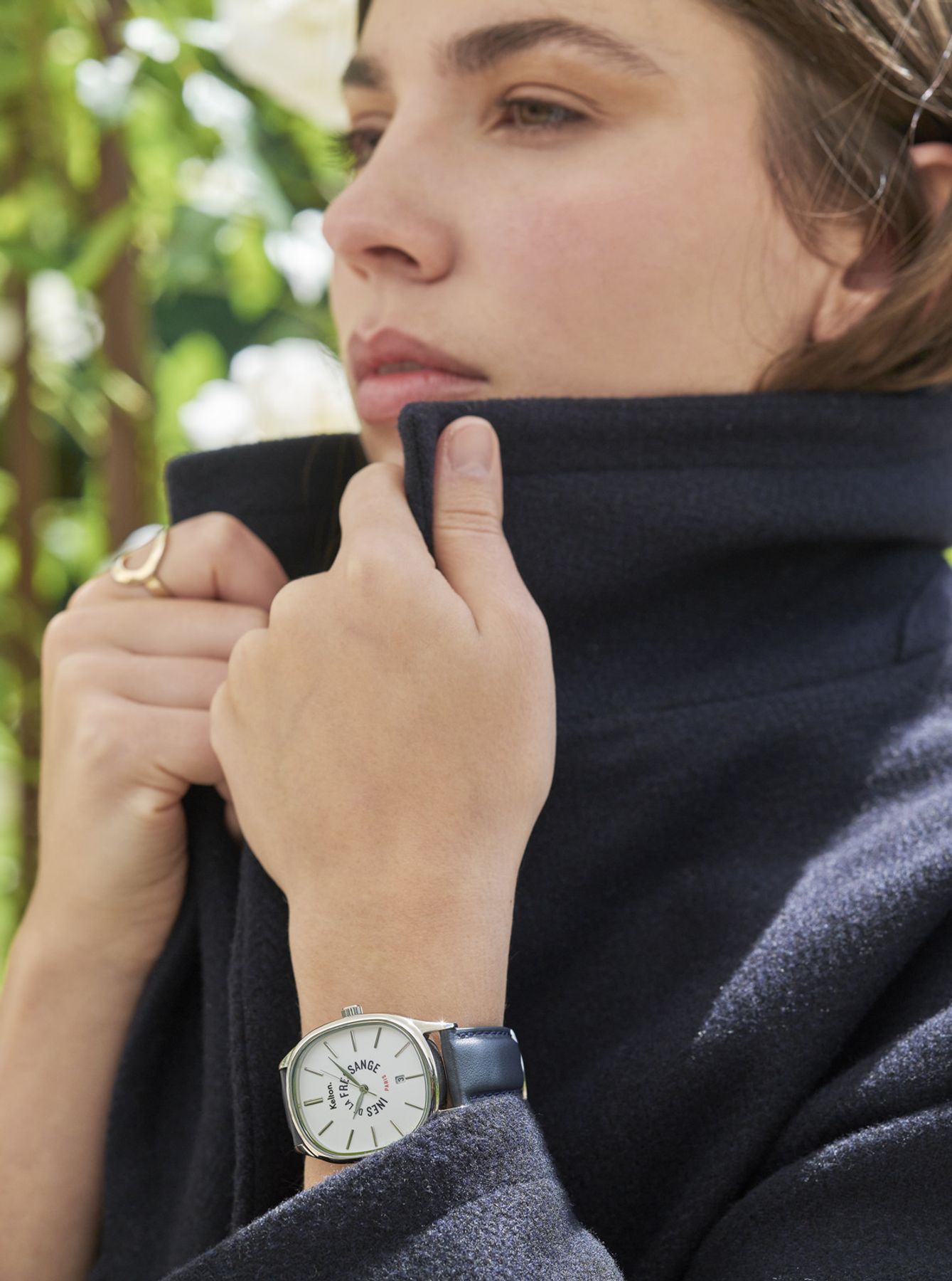 Ines de la Fressange Grande Colorama reloj negro Kelton x Paris