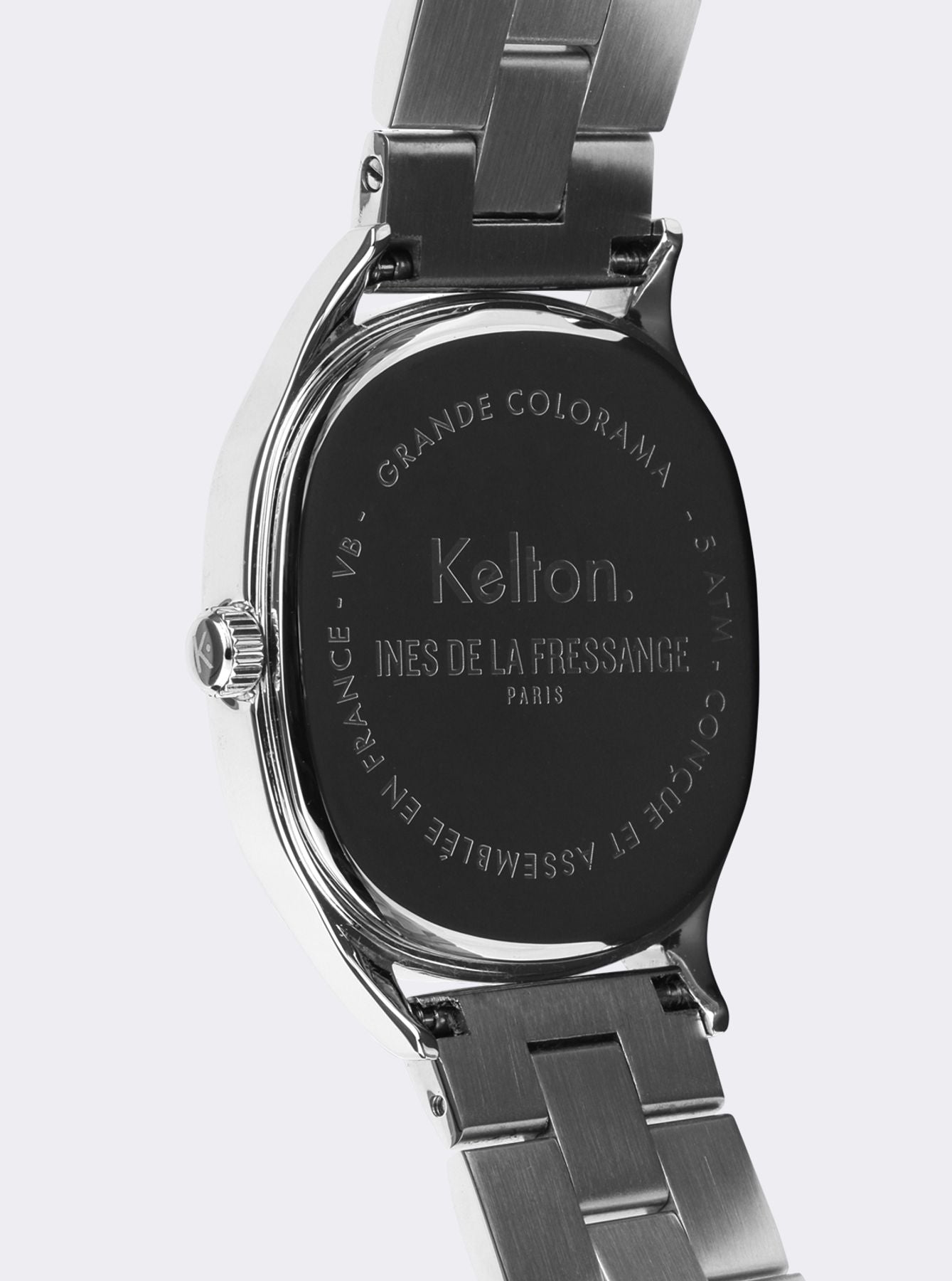 Grande Colorama silver watch Kelton x Ines de la Fressange Paris