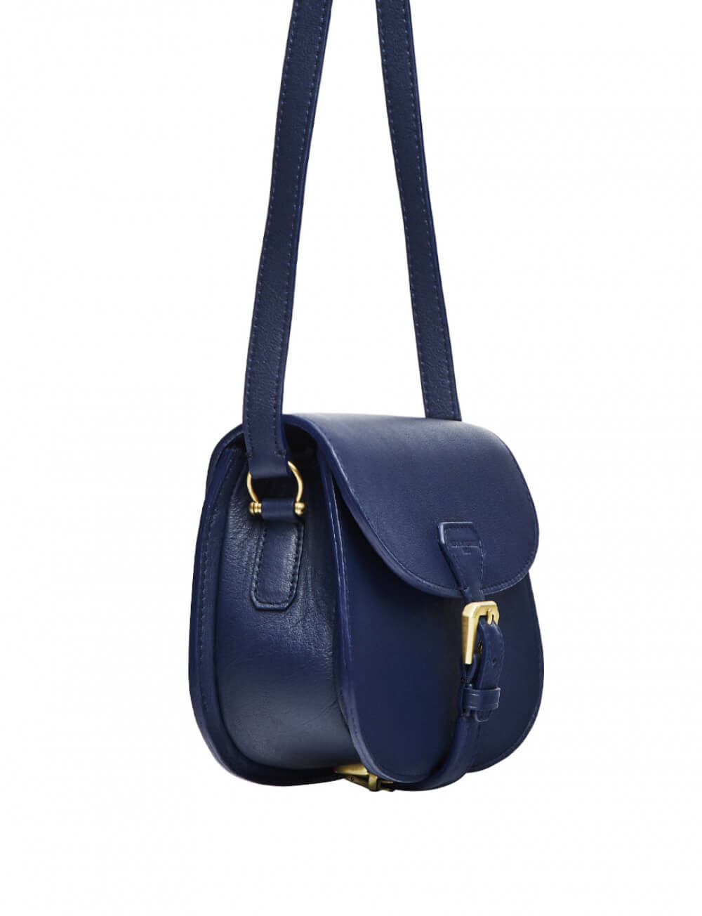 Borsa Baby Flâneur in pelle blu navy