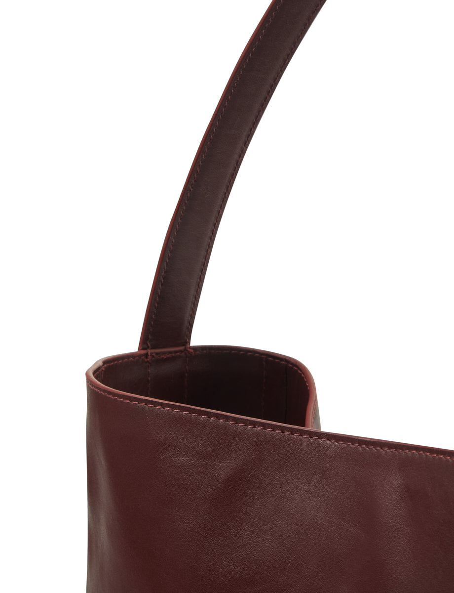 Borsa Léonore L in pelle bordeaux