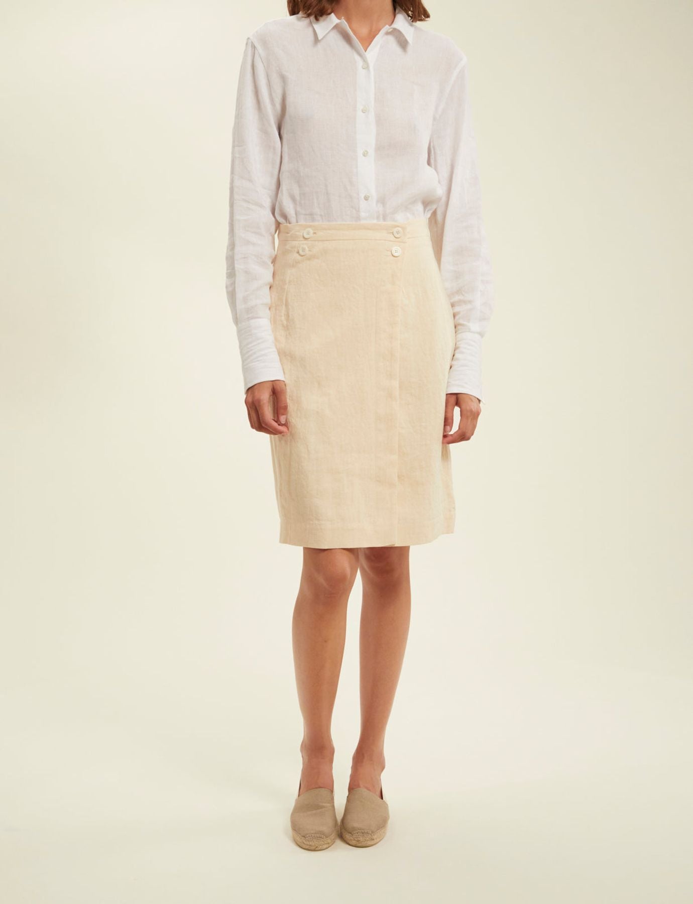 Falda Alouette lino crudo