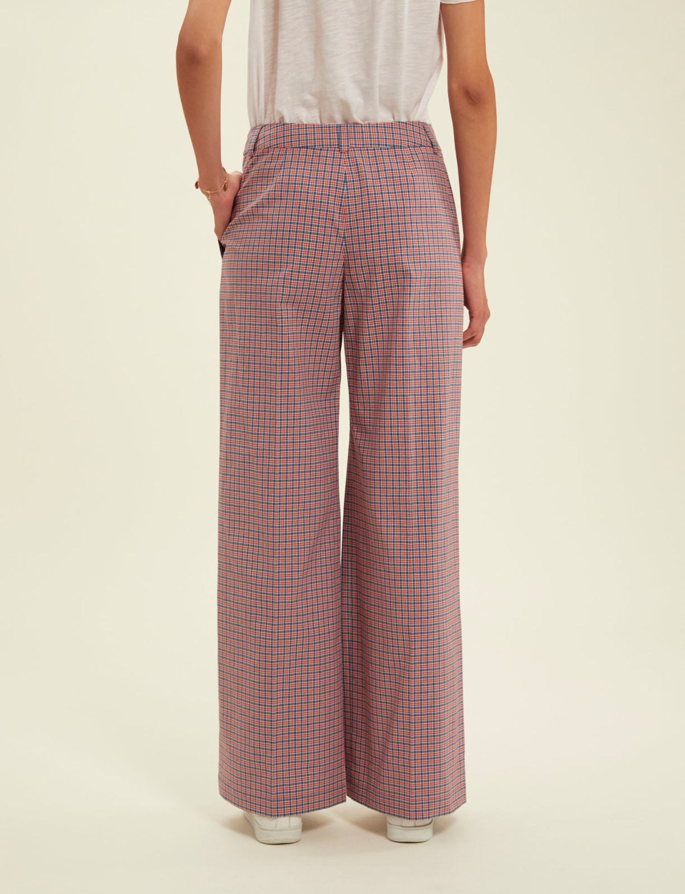 Pantalones de cuadros rojos Luciano