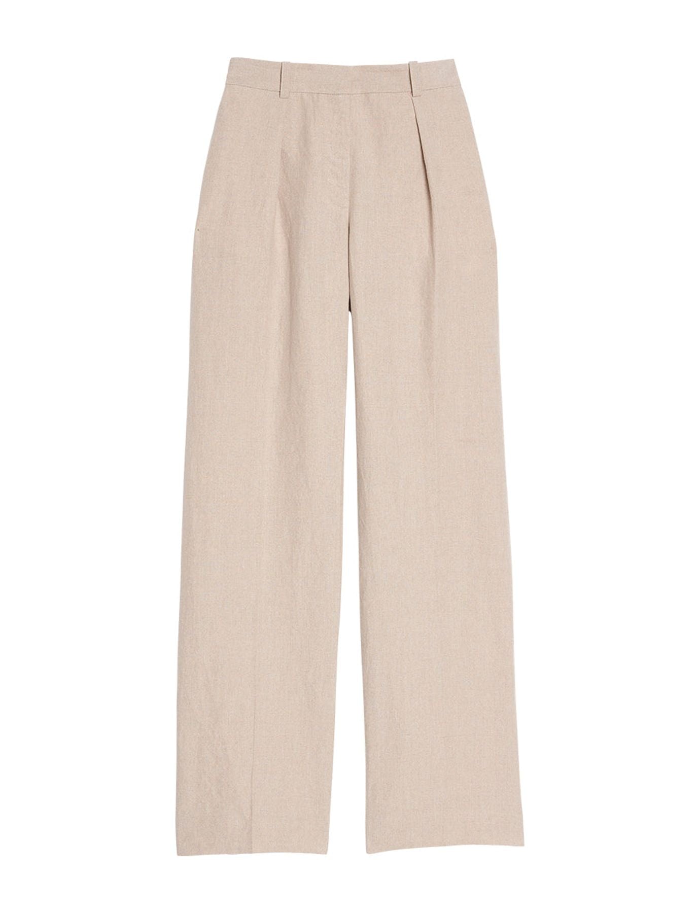 Pantalones Hector de lino beige