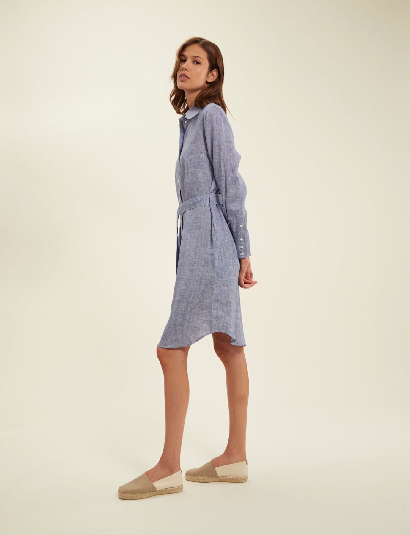 Vestido Amour de lino azul