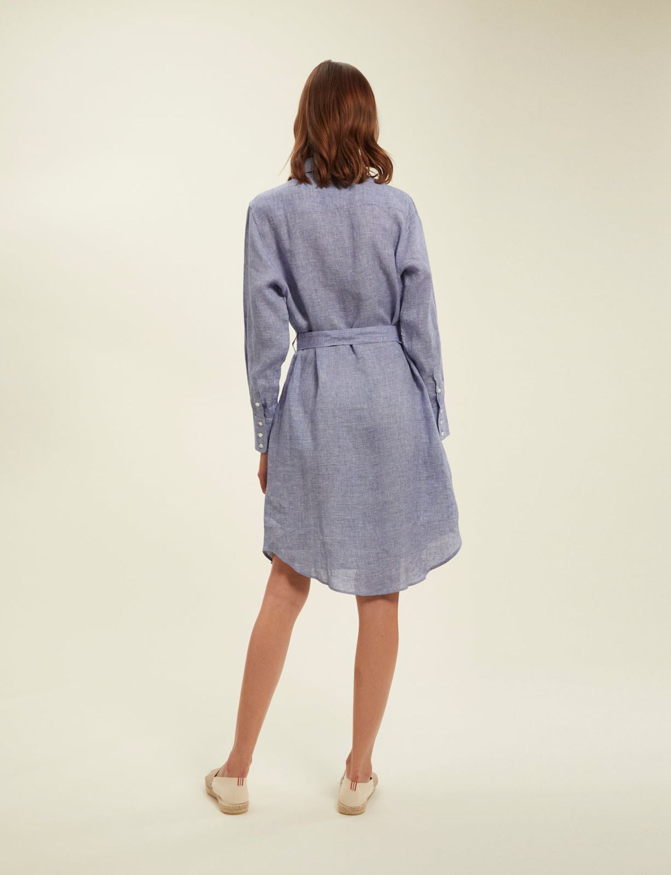 Vestido Amour de lino azul