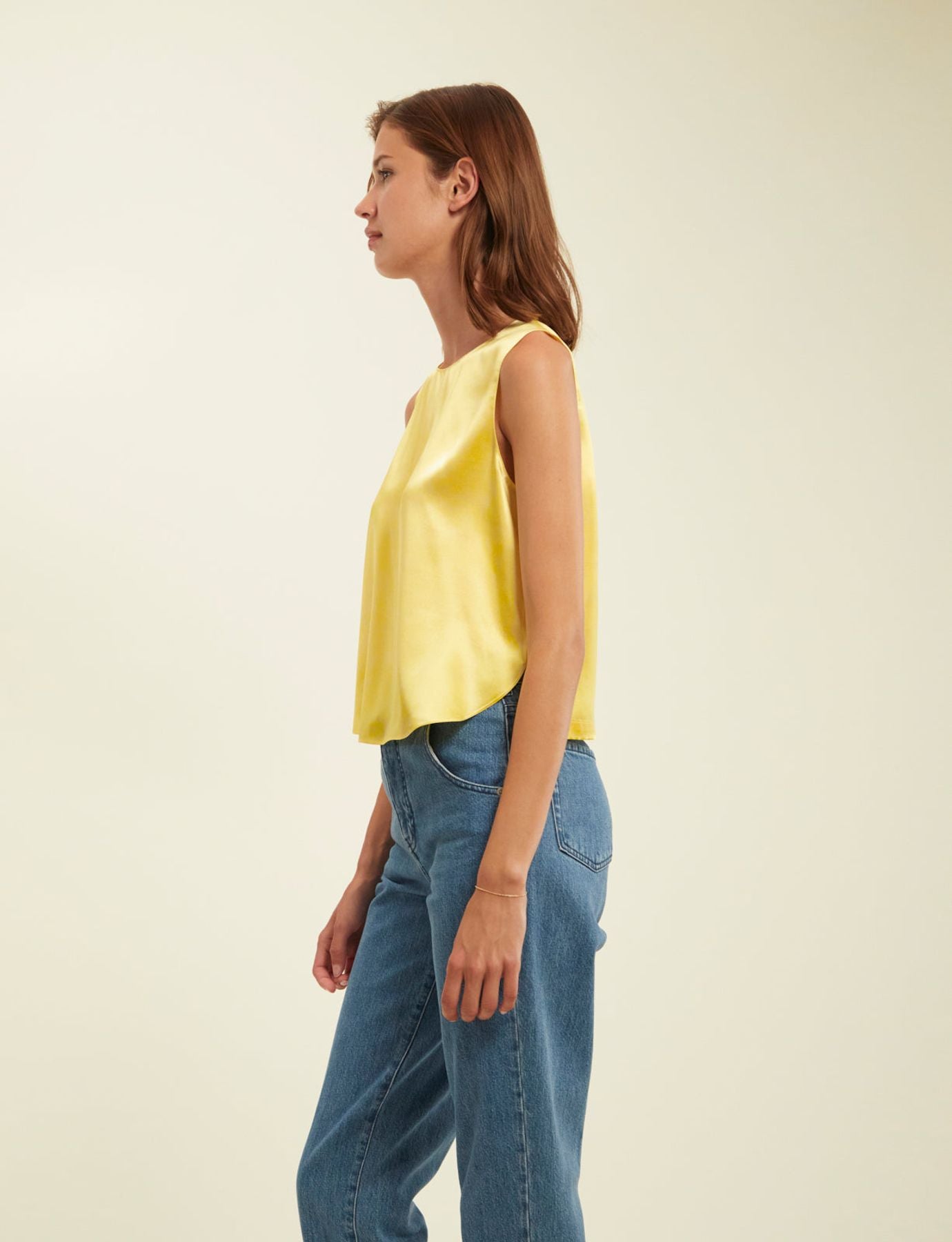 Albert yellow silk blouse