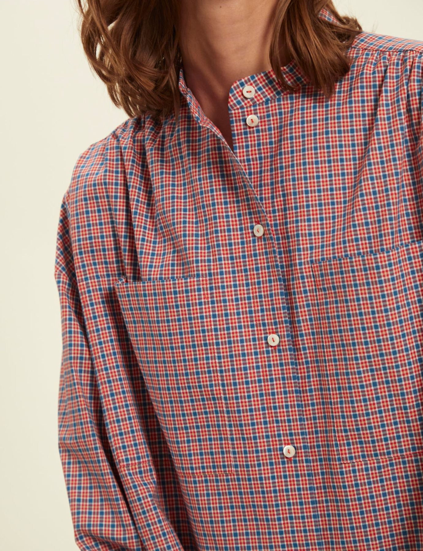 Camisa de cuadros rojos Adamo
