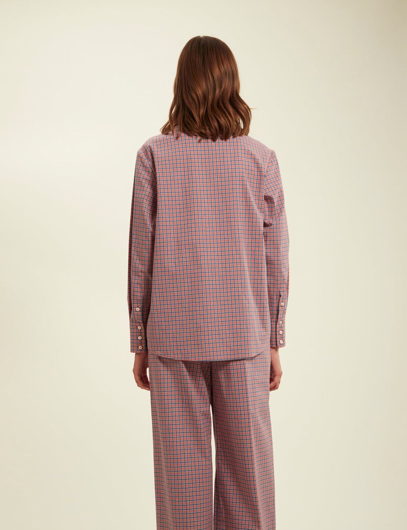 Maureen red check shirt