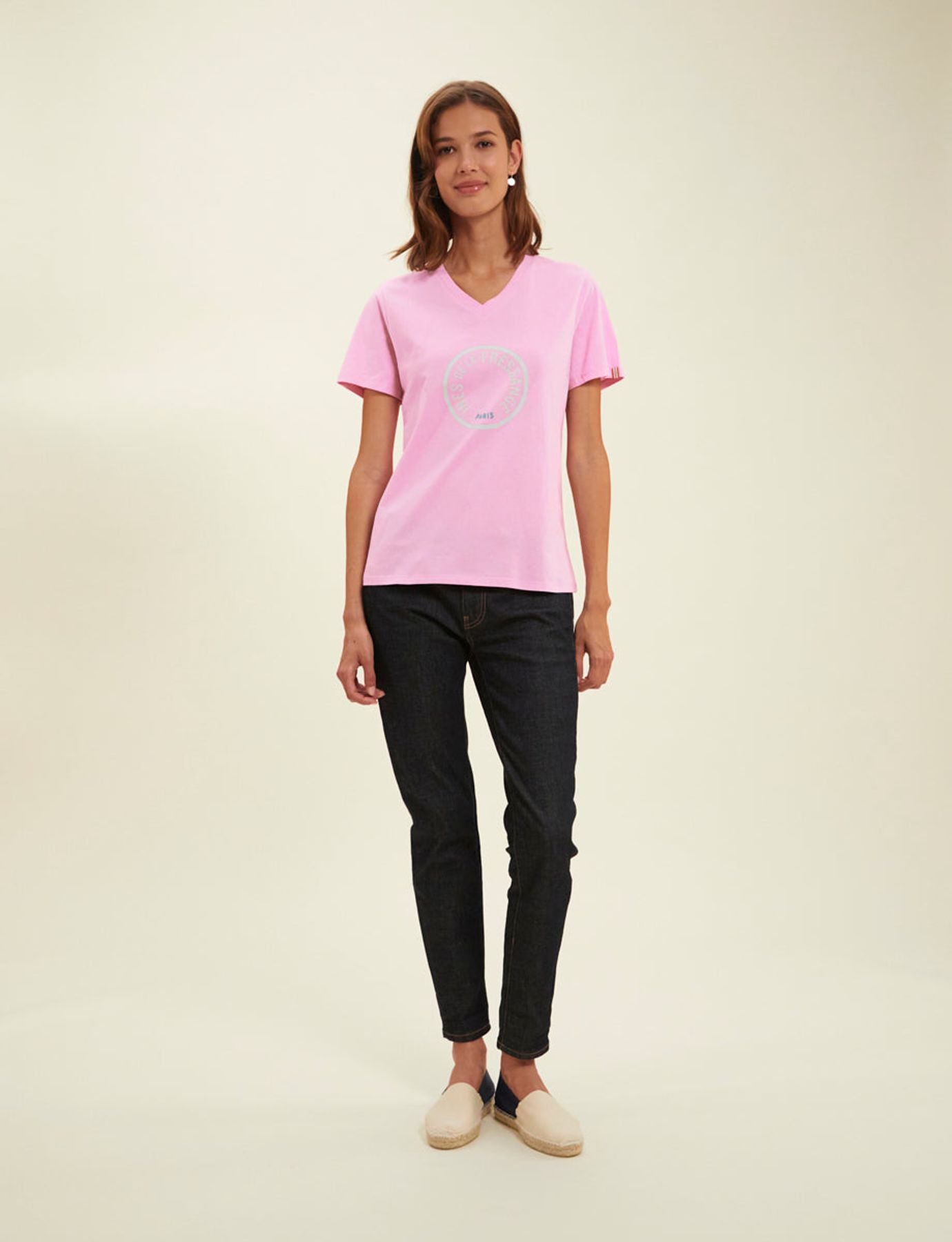 Camiseta rosa Aurora