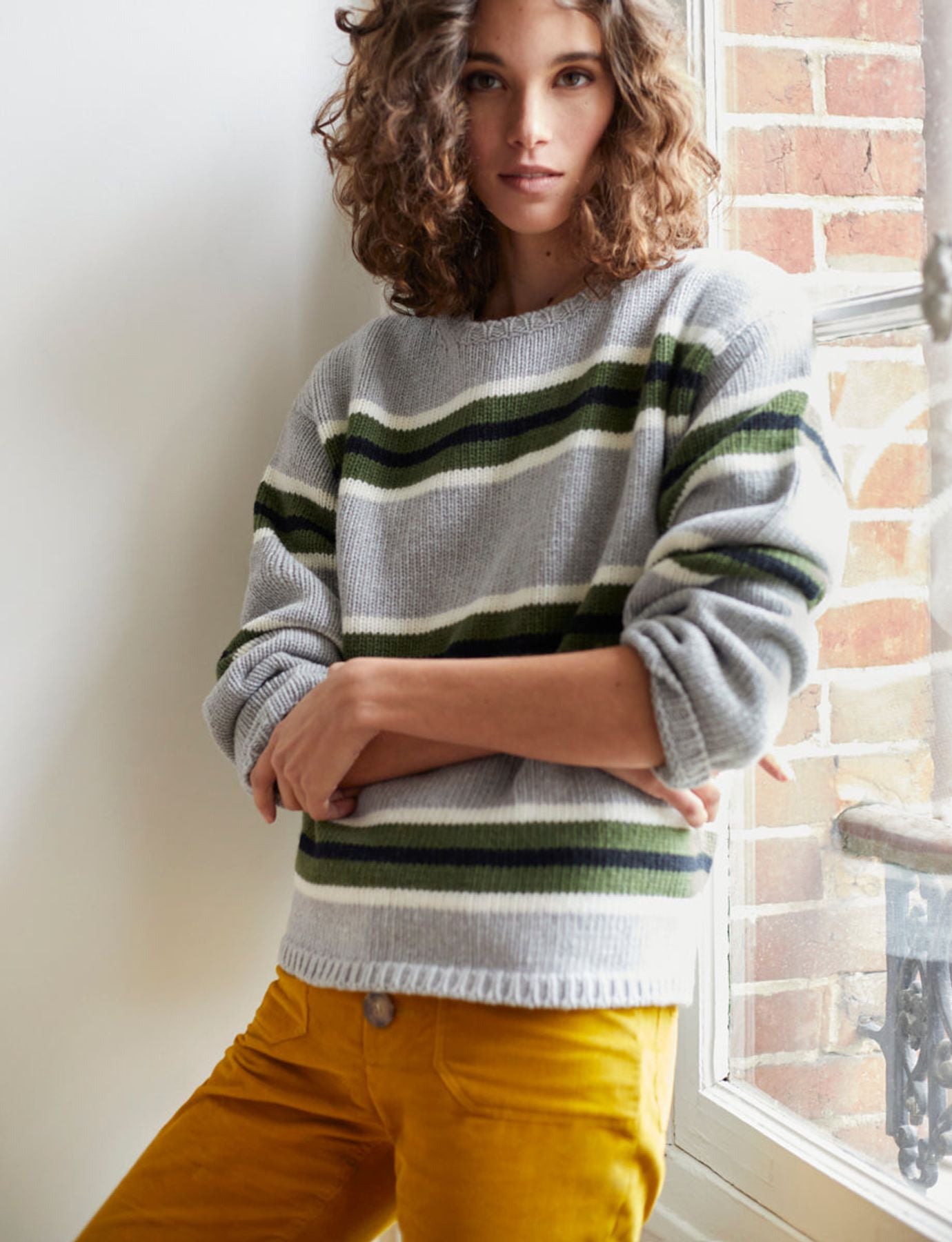 Elina lana jersey grey/green