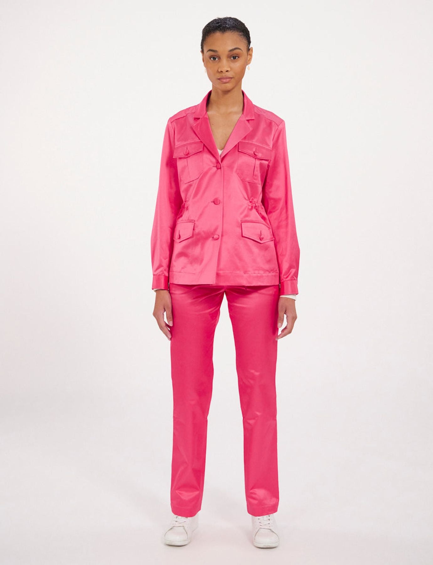 Chaqueta Flipper de satén rosa