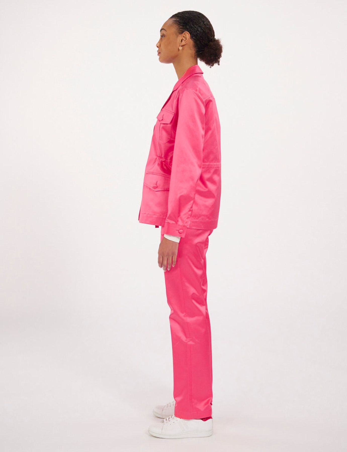 Chaqueta Flipper de satén rosa