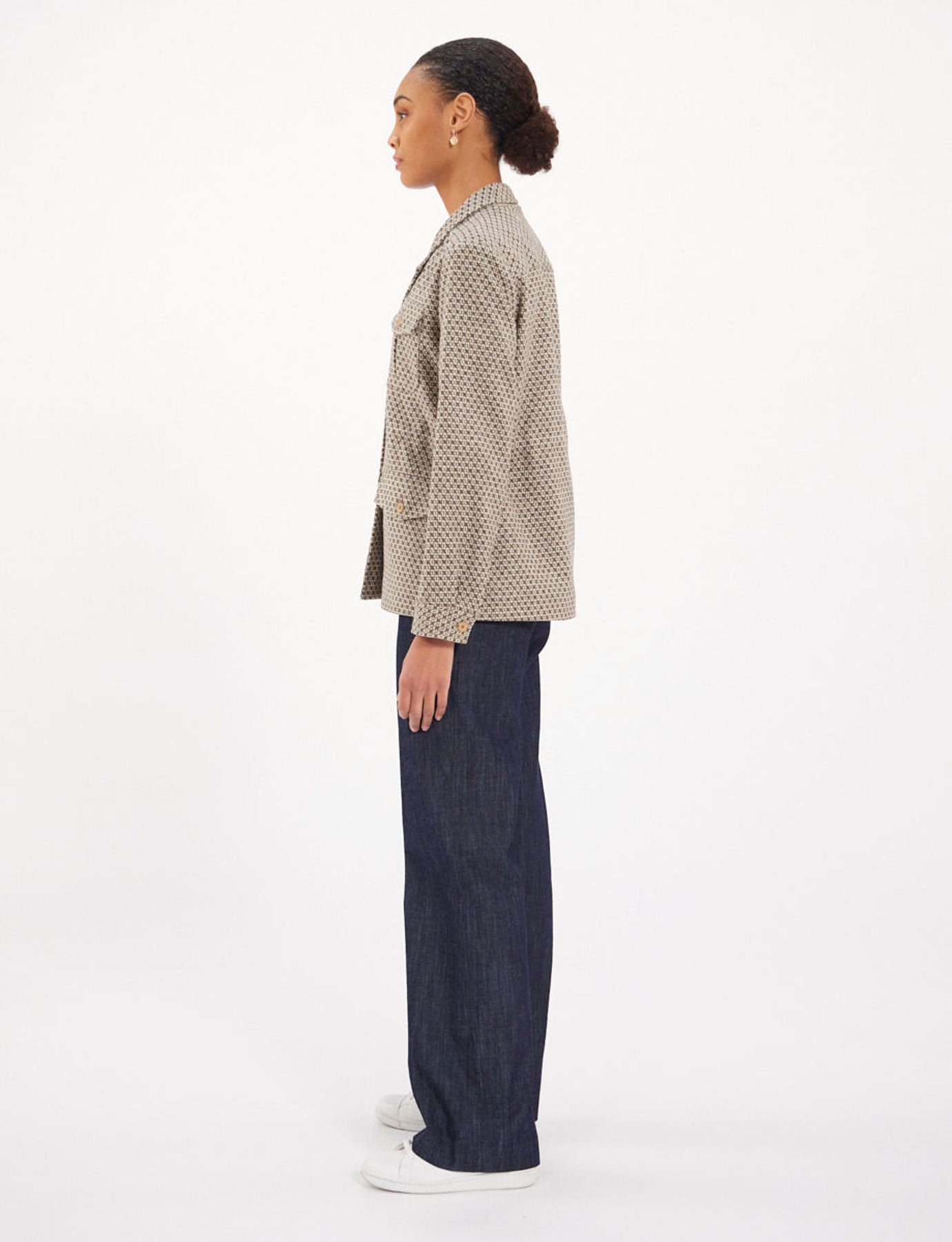 Chaqueta Flipper de lana marrón/cruda