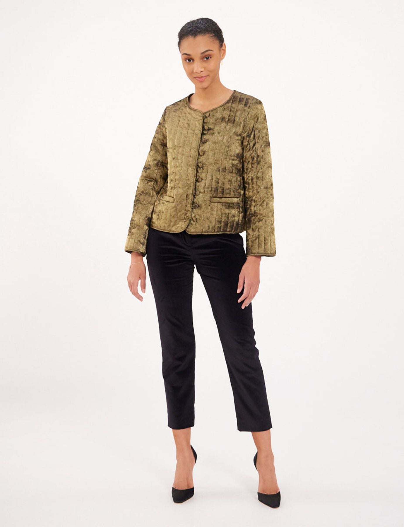 Wyoming-Jacke Gold-Lamé