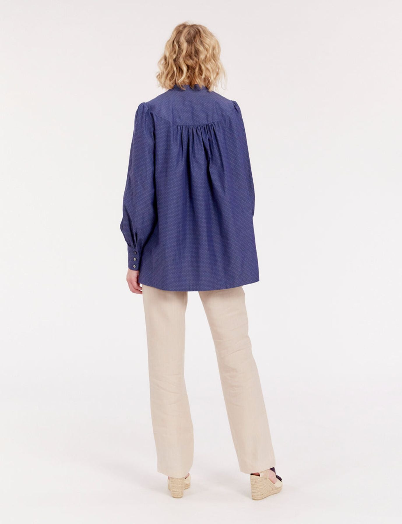 Ornella blue denim blouse